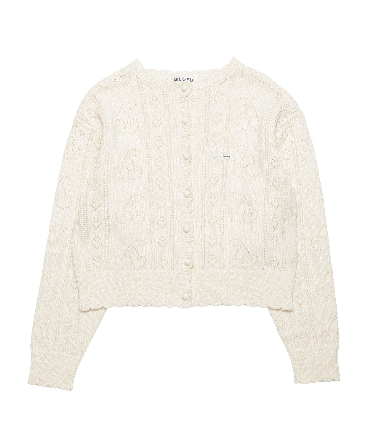 CHERRY OPEN KNIT CARDIGAN