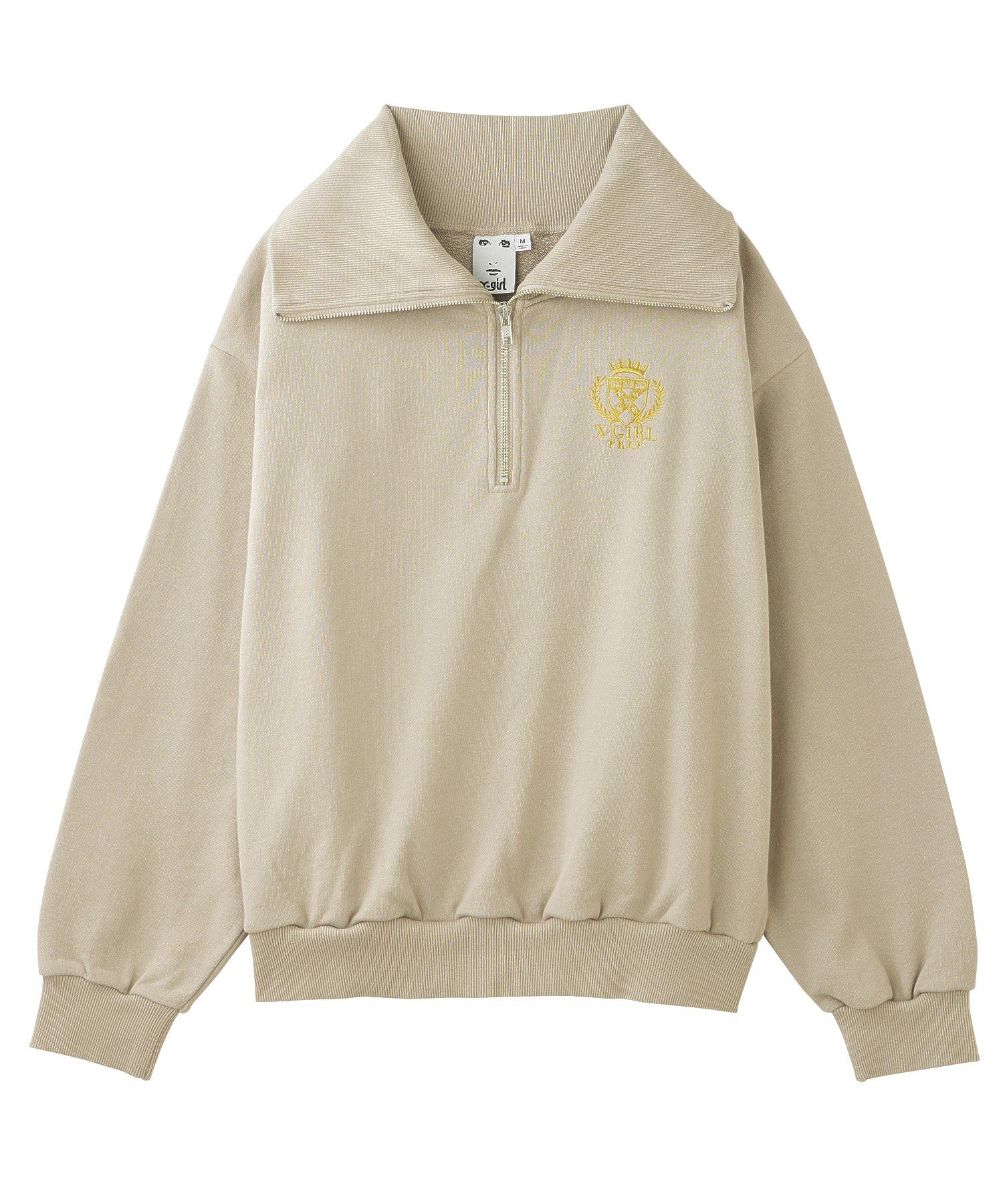 PREP LOGO HALF ZIP SWEAT TOP