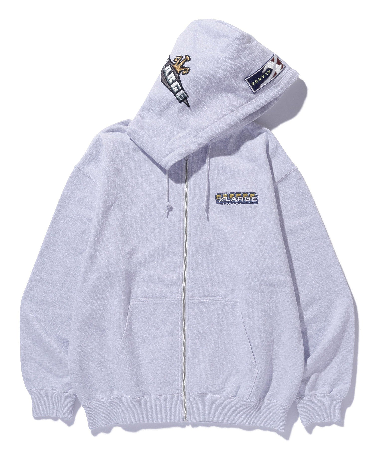 MULTI EMBLEM ZIP HOODED SWEATSHIRT