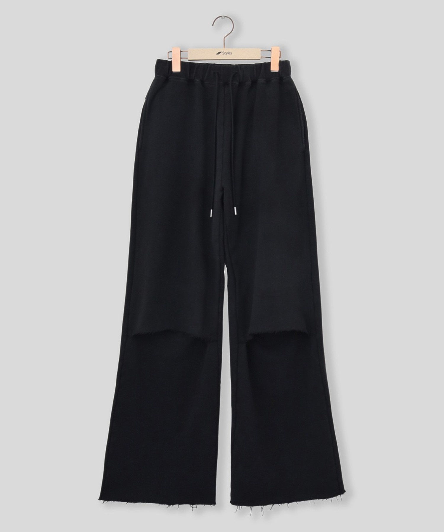 VEIN/ヴェイン/DISTRESSED BULKY TERRY CUT OFF BAGGY TROUSERS VP61-321