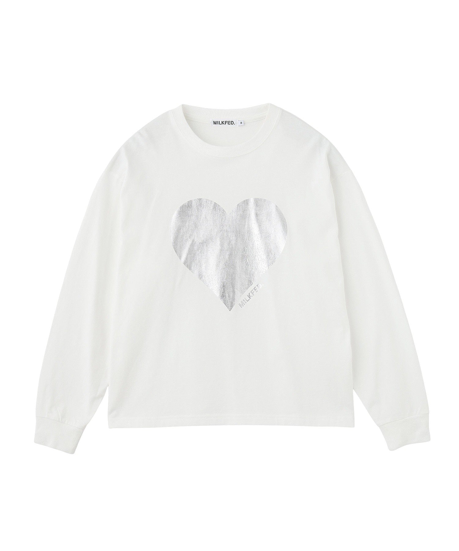 HEART FOIL PRINT L/S TEE