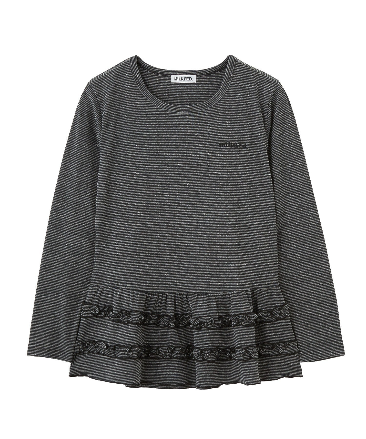 RUFFLE HEM L/S TOP