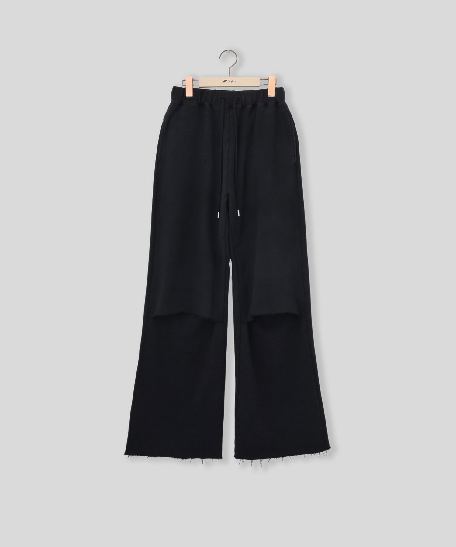 VEIN/ヴェイン/DISTRESSED BULKY TERRY CUT OFF BAGGY TROUSERS VP61-321