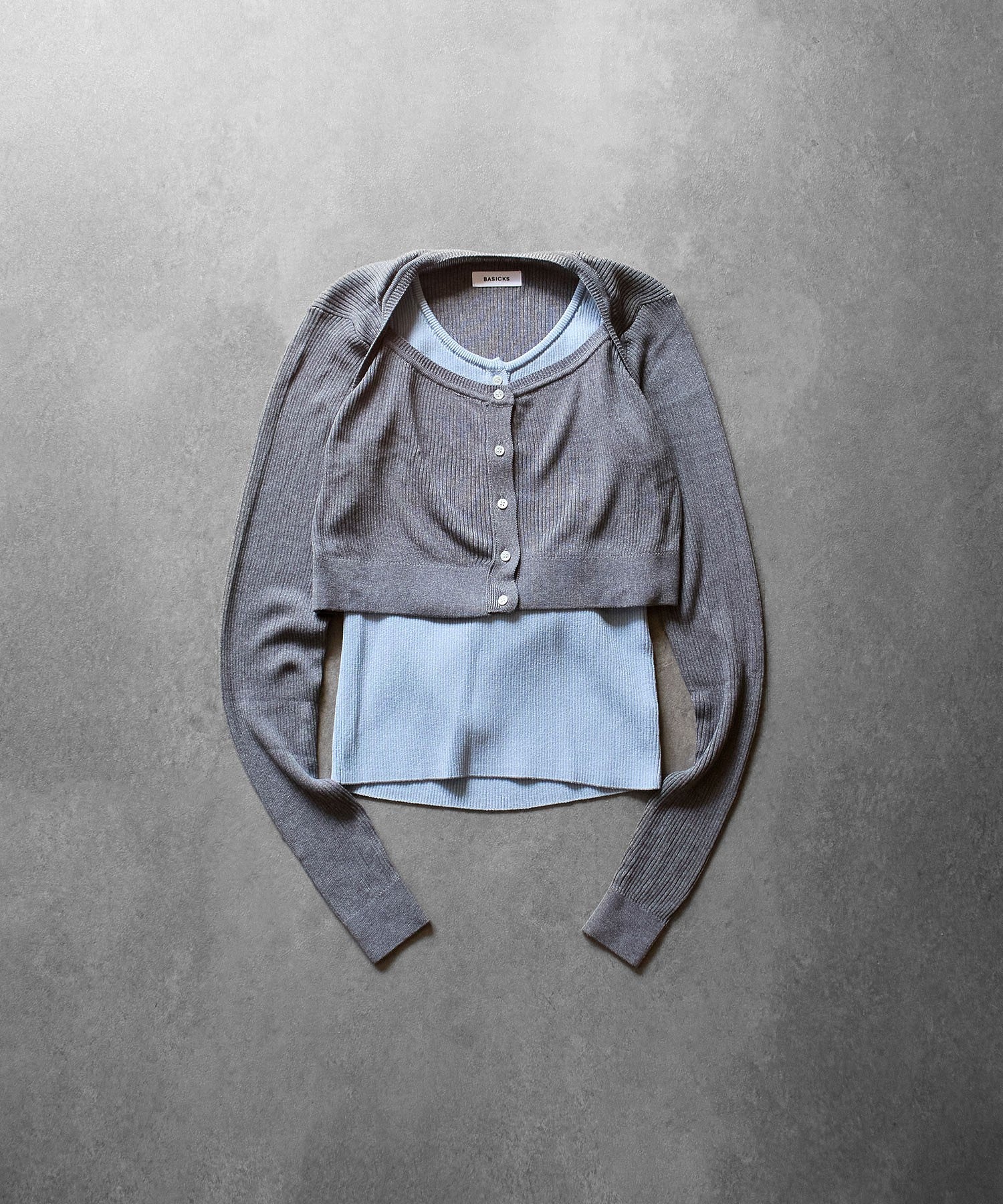 BASICKS/LAYERED RIB KNIT