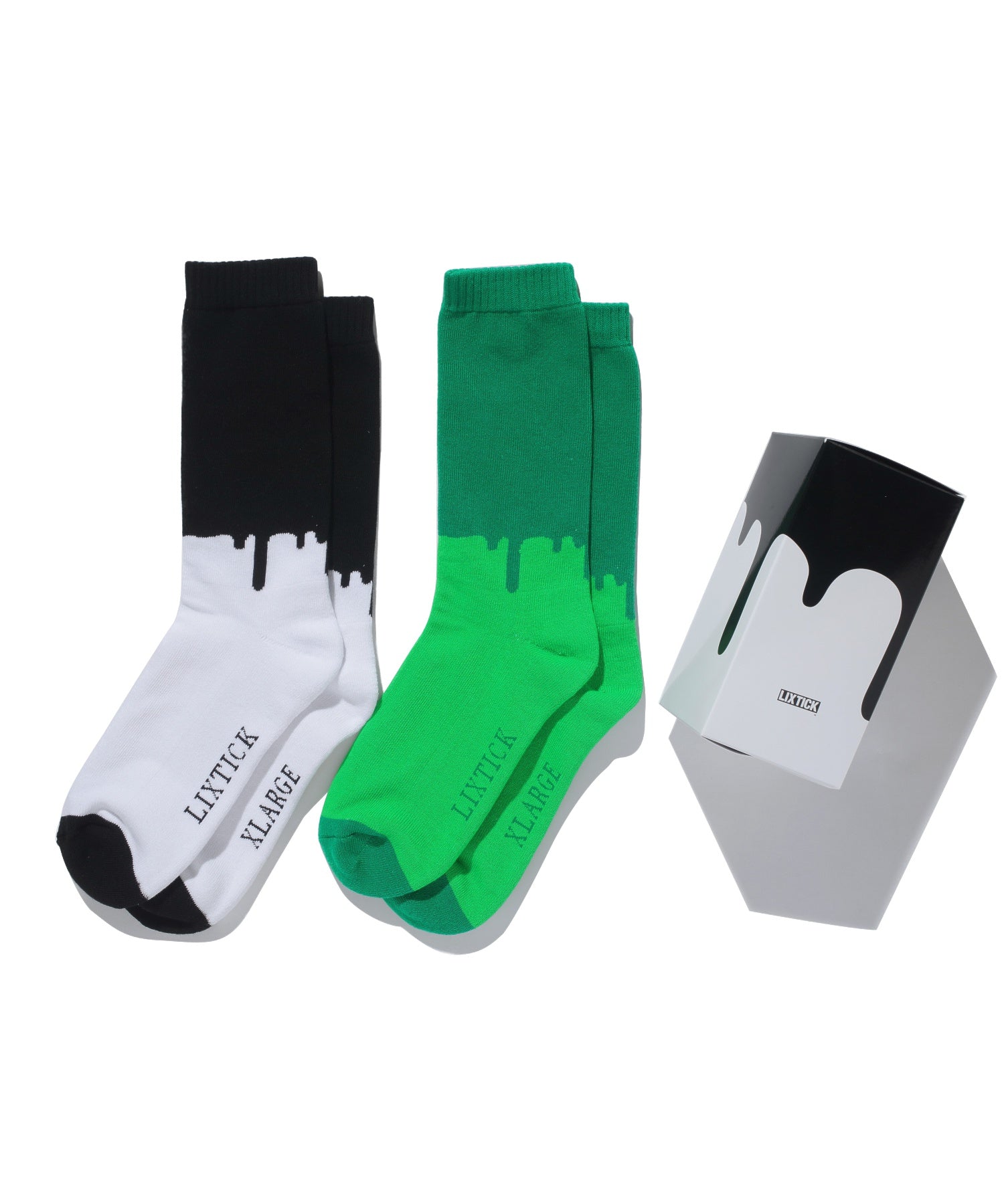 XLARGE × LIXTICK DRIP SOCKS 2PACK HI