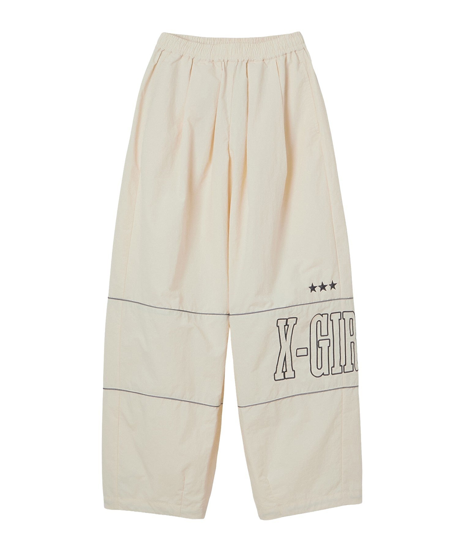 LOGO AND STAR WIDE LEG TRACK PANTS