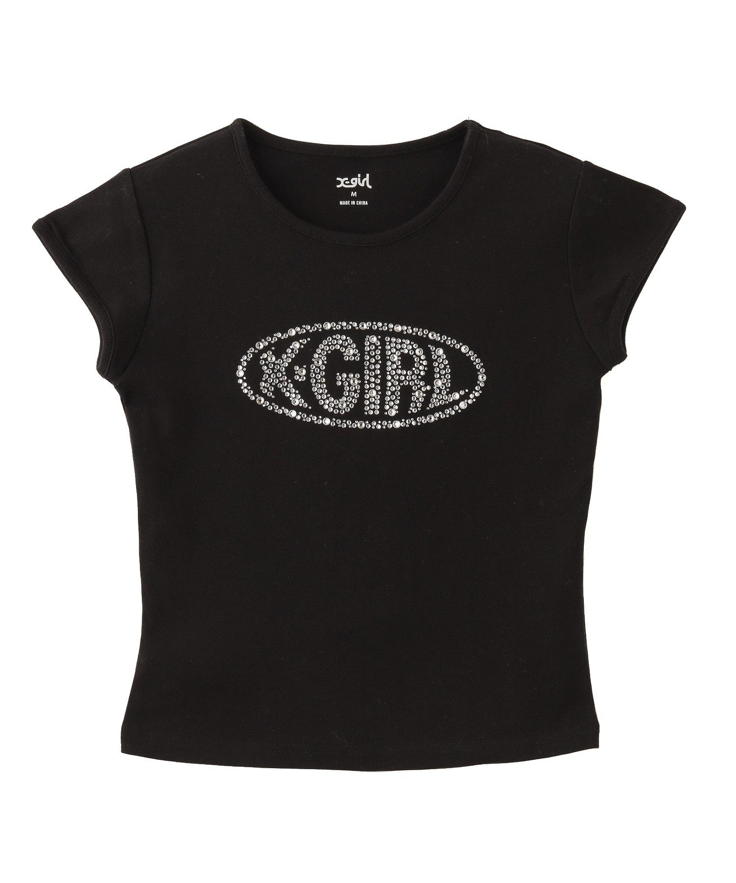 RHINESTONE OVAL LOGO S/S BABY TEE