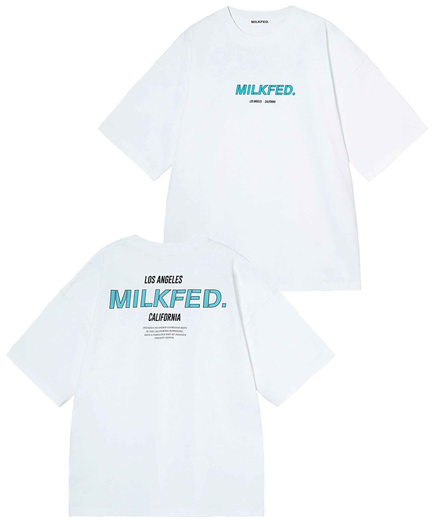 WIDE S/S TEE SLANTED STENCIL MILKFED.