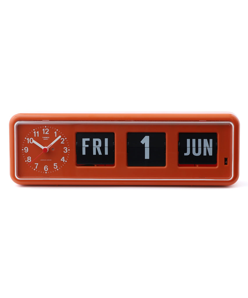Mid-Century MODERN / Twemco Calendar Clock BQ-38 Orange – calif