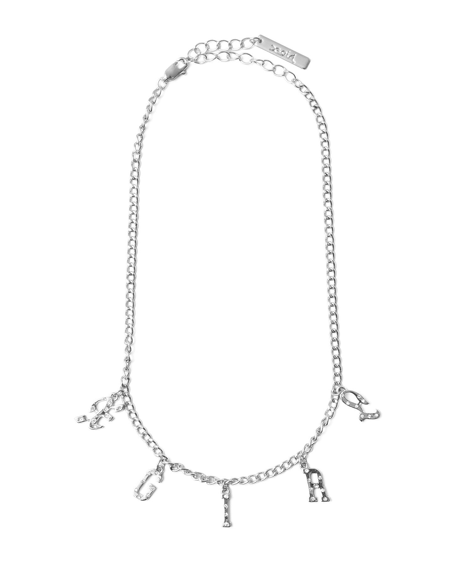 LOGO AND RHINESTONE NECKLACE