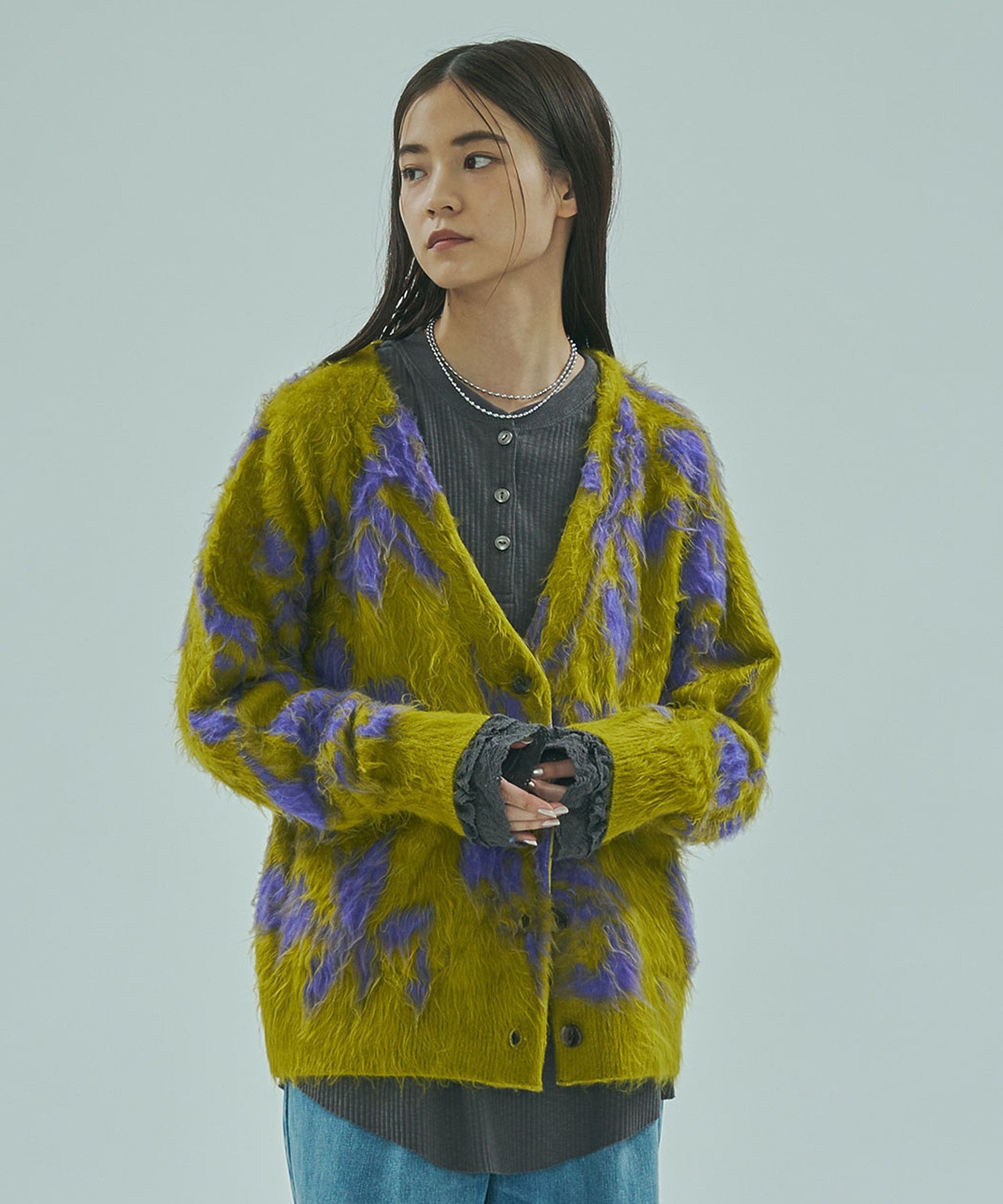 FLOWER JACQUARD CARDIGAN