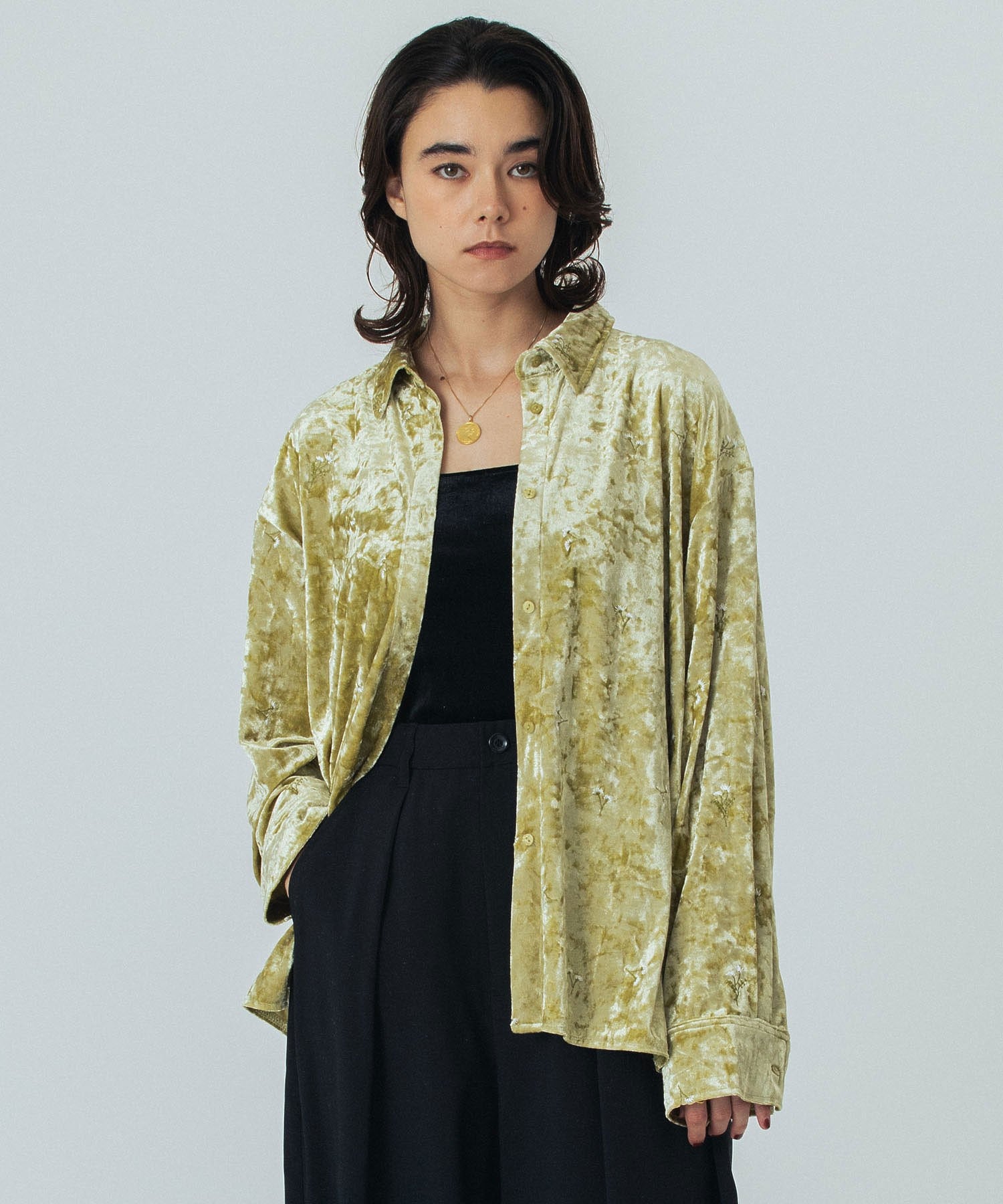 EMBROIDERY VELOUR SHIRT
