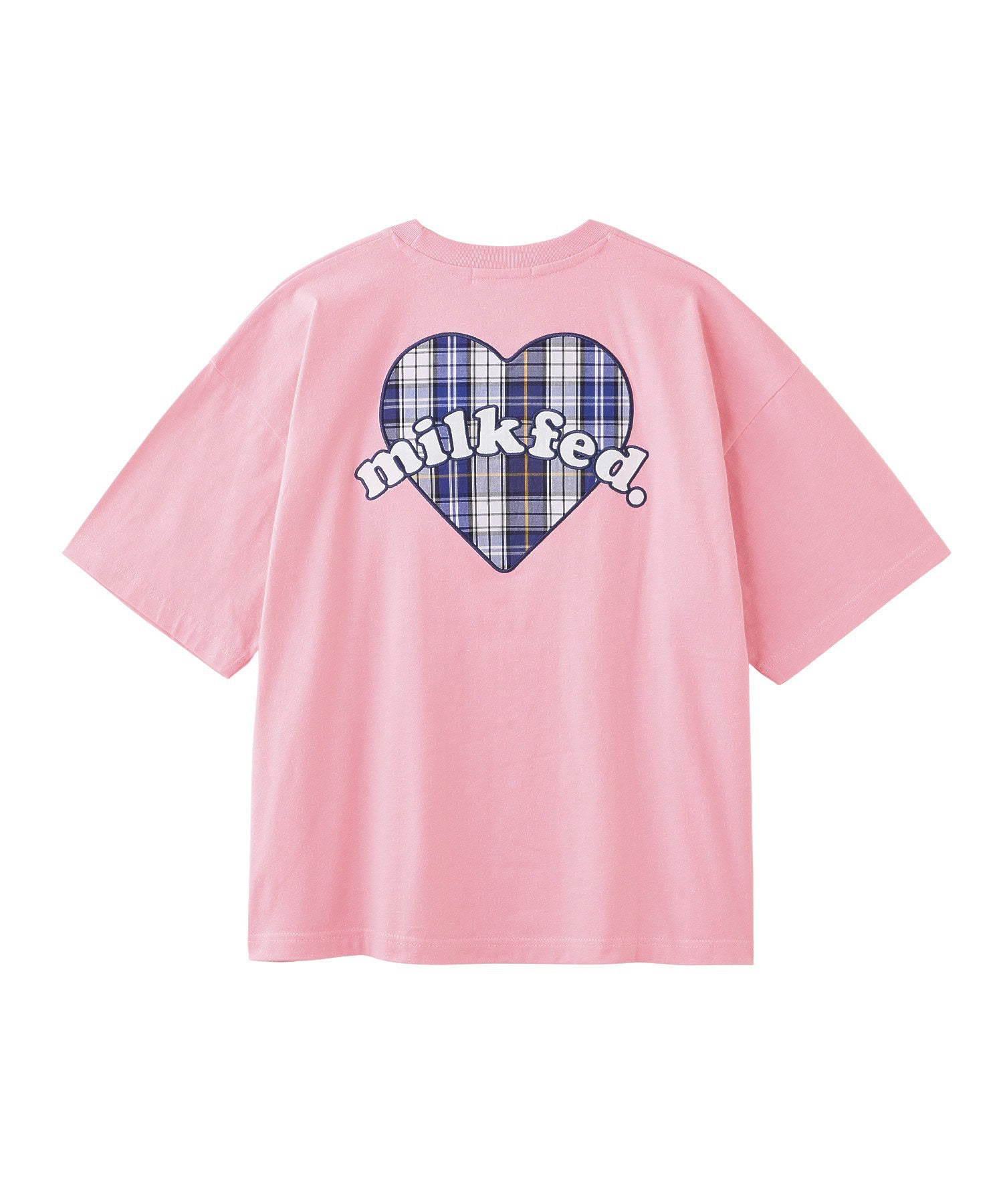 PLAID HEART WIDE S/S TEE