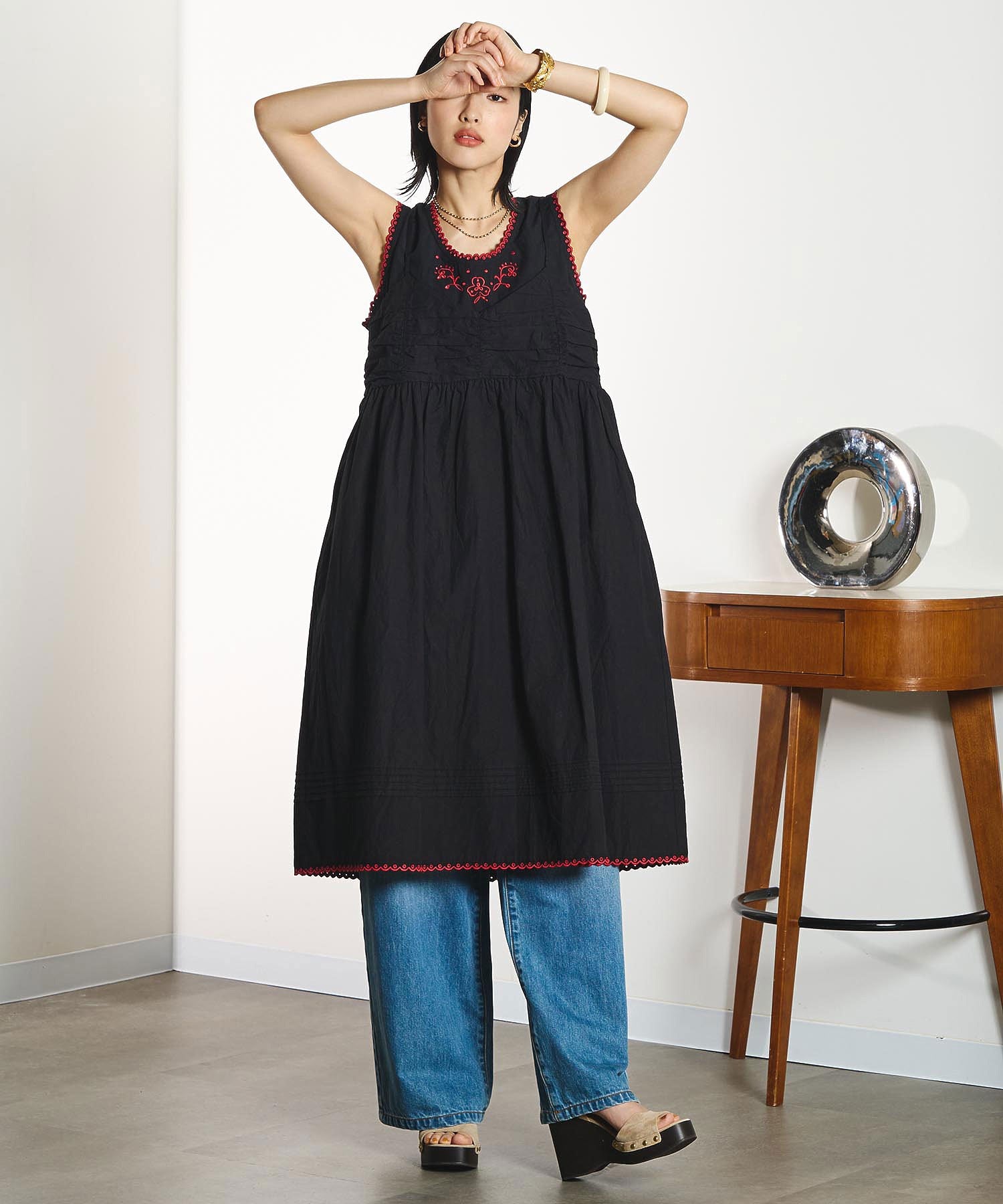 【ROSE BUD別注】INDIA IS BEAUTIFUL/BLACK DRESS