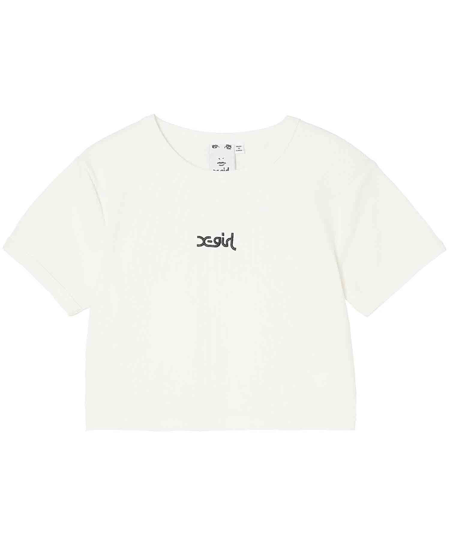 MILLS LOGO S/S CROPPED TOP X-girl