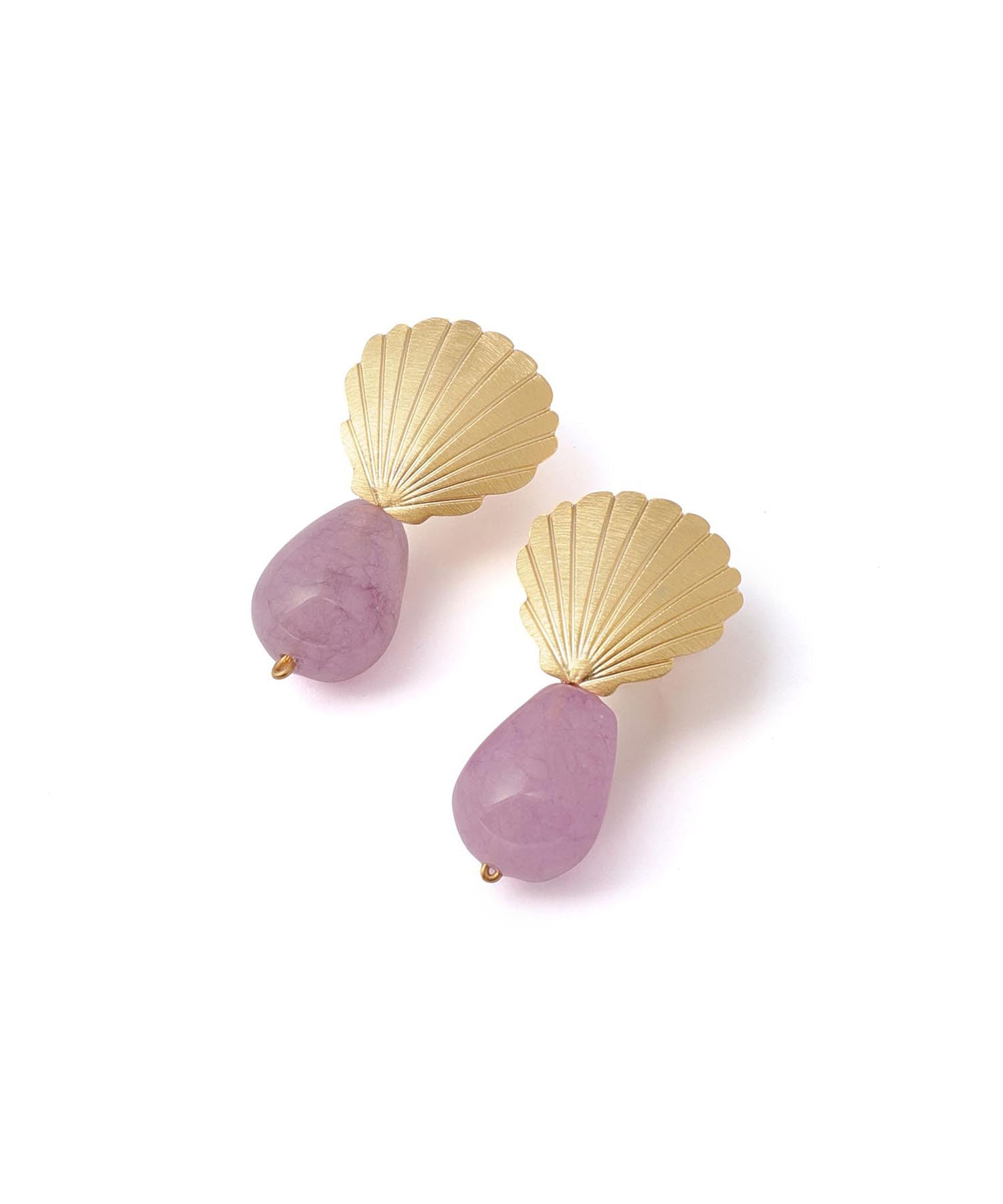 Eneida Franca/カラーパーツ×シェルモチーフピアス