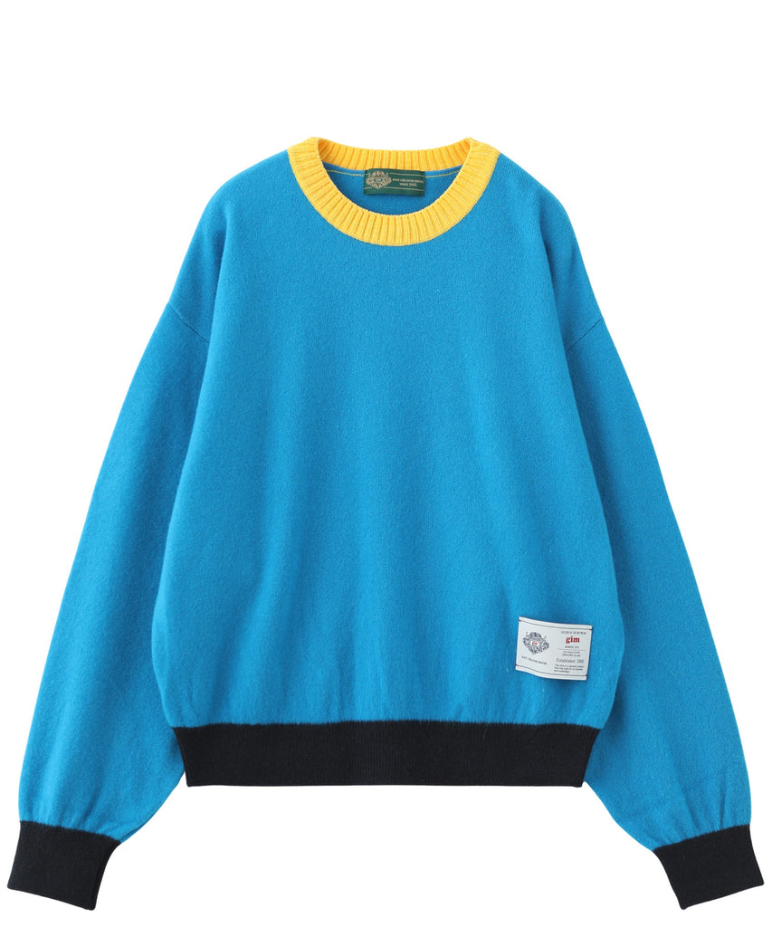 gimcontext/ジム コンテキスト/Color Blocked Cashmere Crew Neck