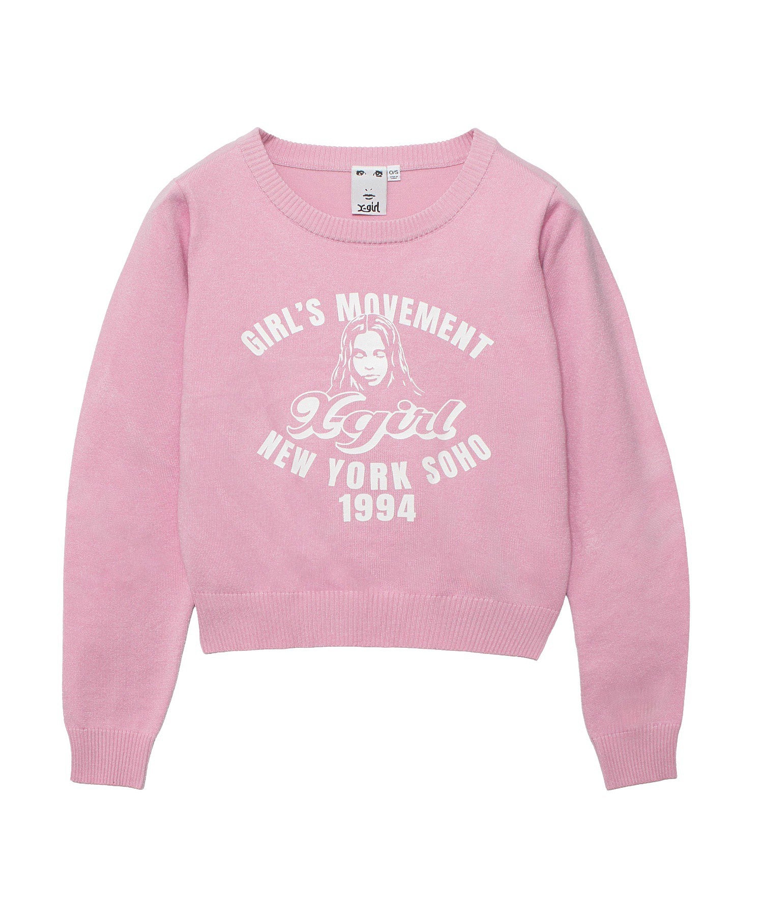 FACE PRINT KNIT TOP