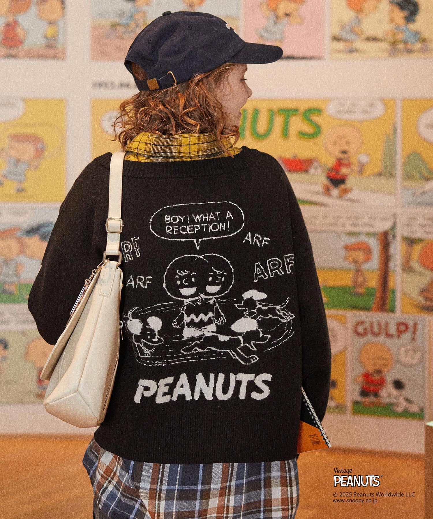 MILKFED. × PEANUTS KNIT CARDIGAN