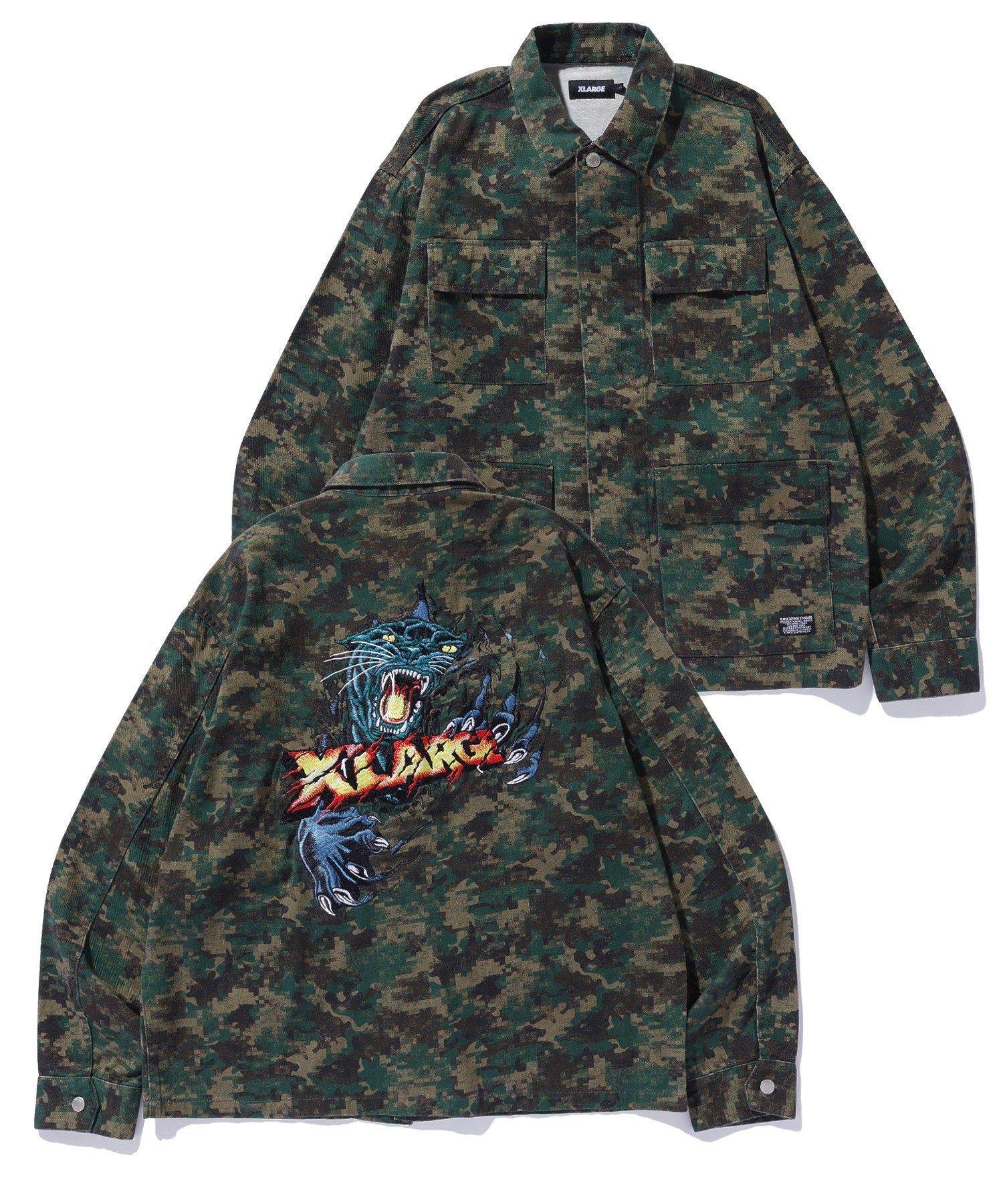 楽天市場】迷彩中綿入りジャケット フード モッズコート