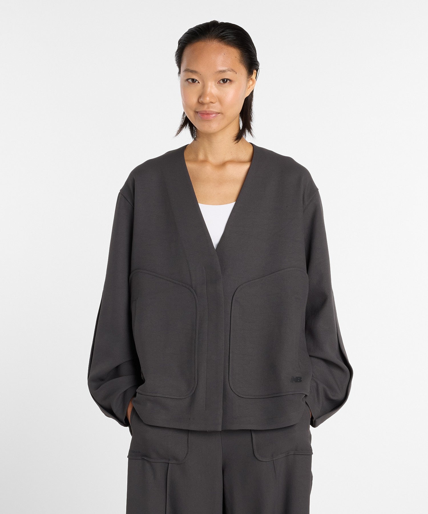 NEW BALANCE/ニューバランス/W NB Grey NOCOLLAR JACKET WJ61784L