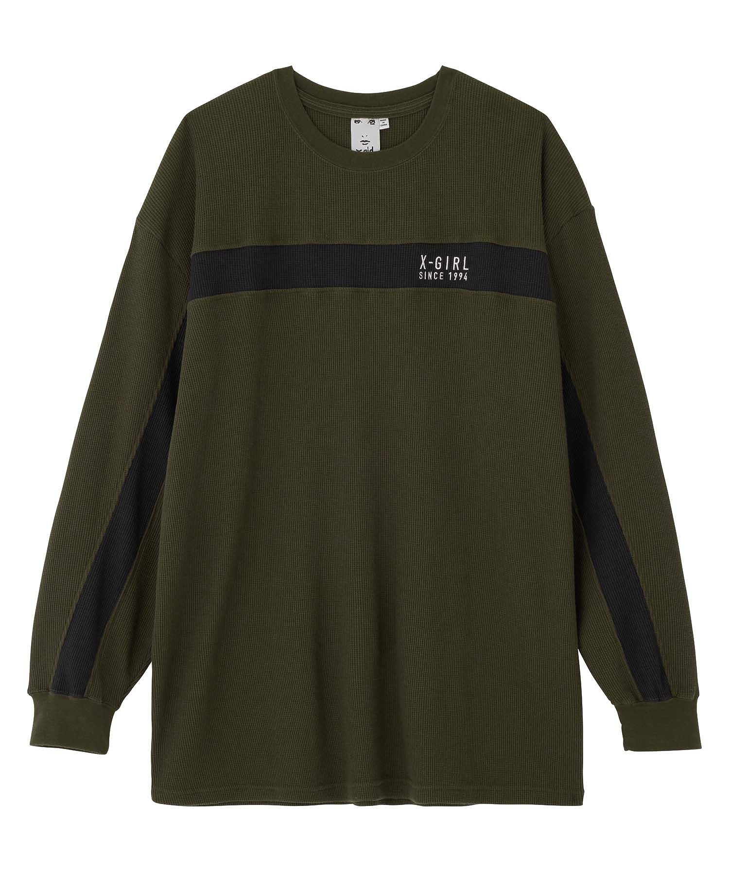 BICOLOR THERMAL L/S TEE DRESS X-girl