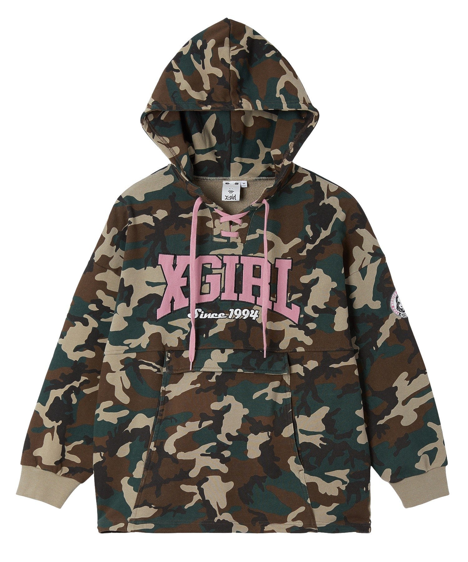 FRONT LACE UP ANORAK SWEAT HOODIE