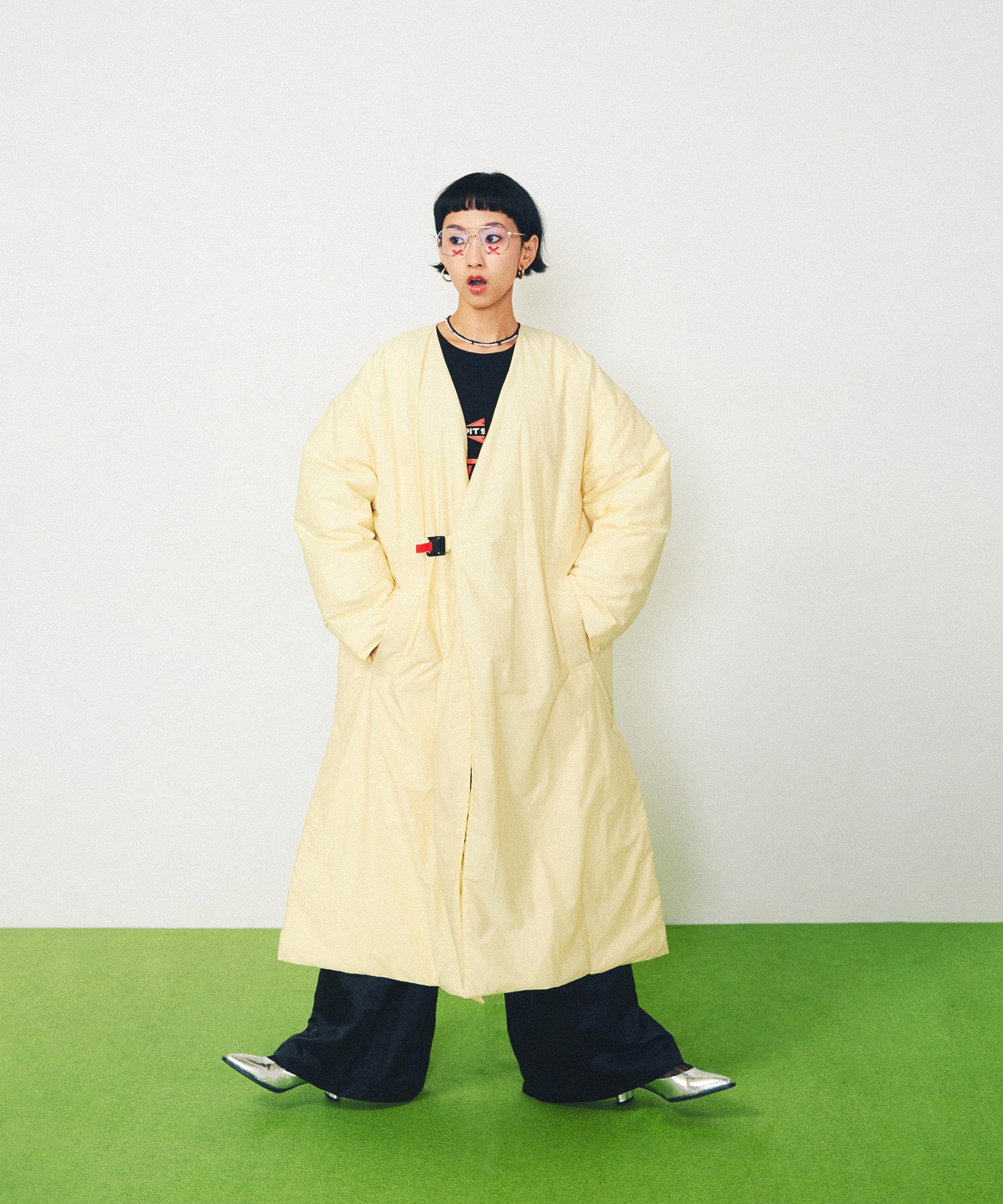 【イエローROSE BUD限定カラー】F/CE./RECYCLE DOWN 2WAY STAND COAT
