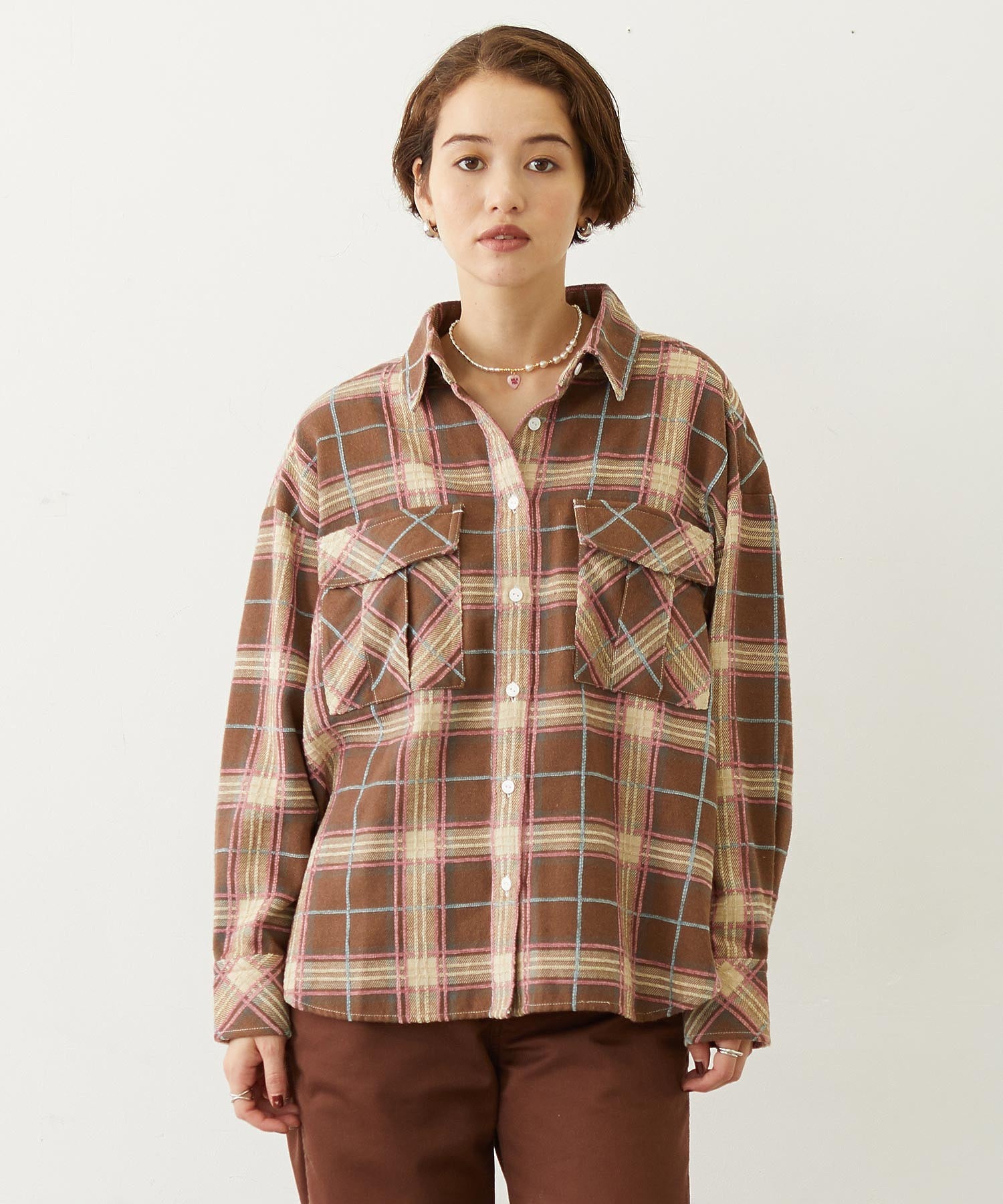 LOGO PLAID SHIRT