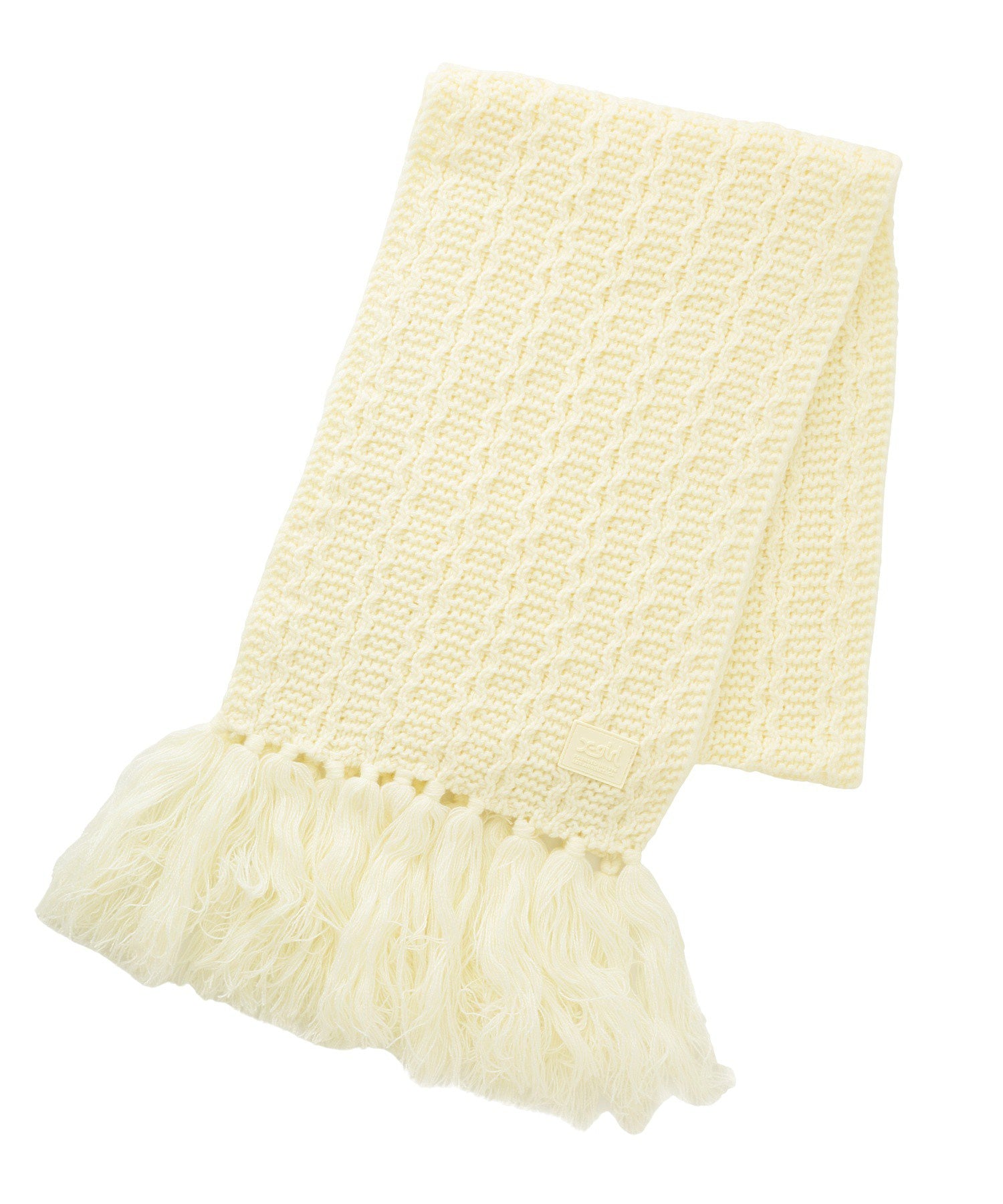 RUBBER PATCH KNIT SCARF