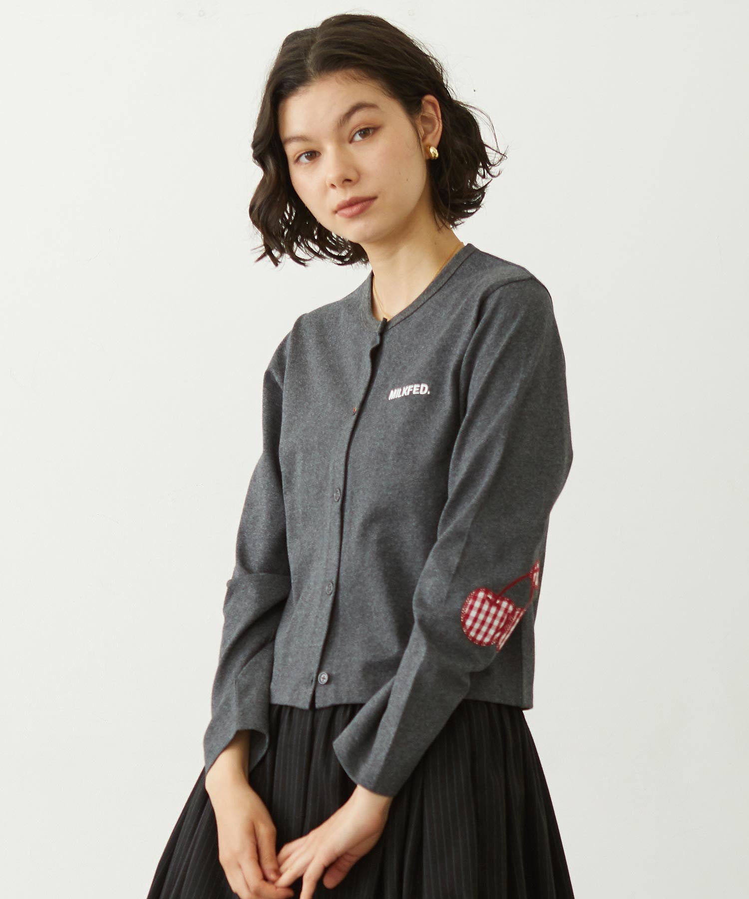 CHERRY ELBOW CARDIGAN