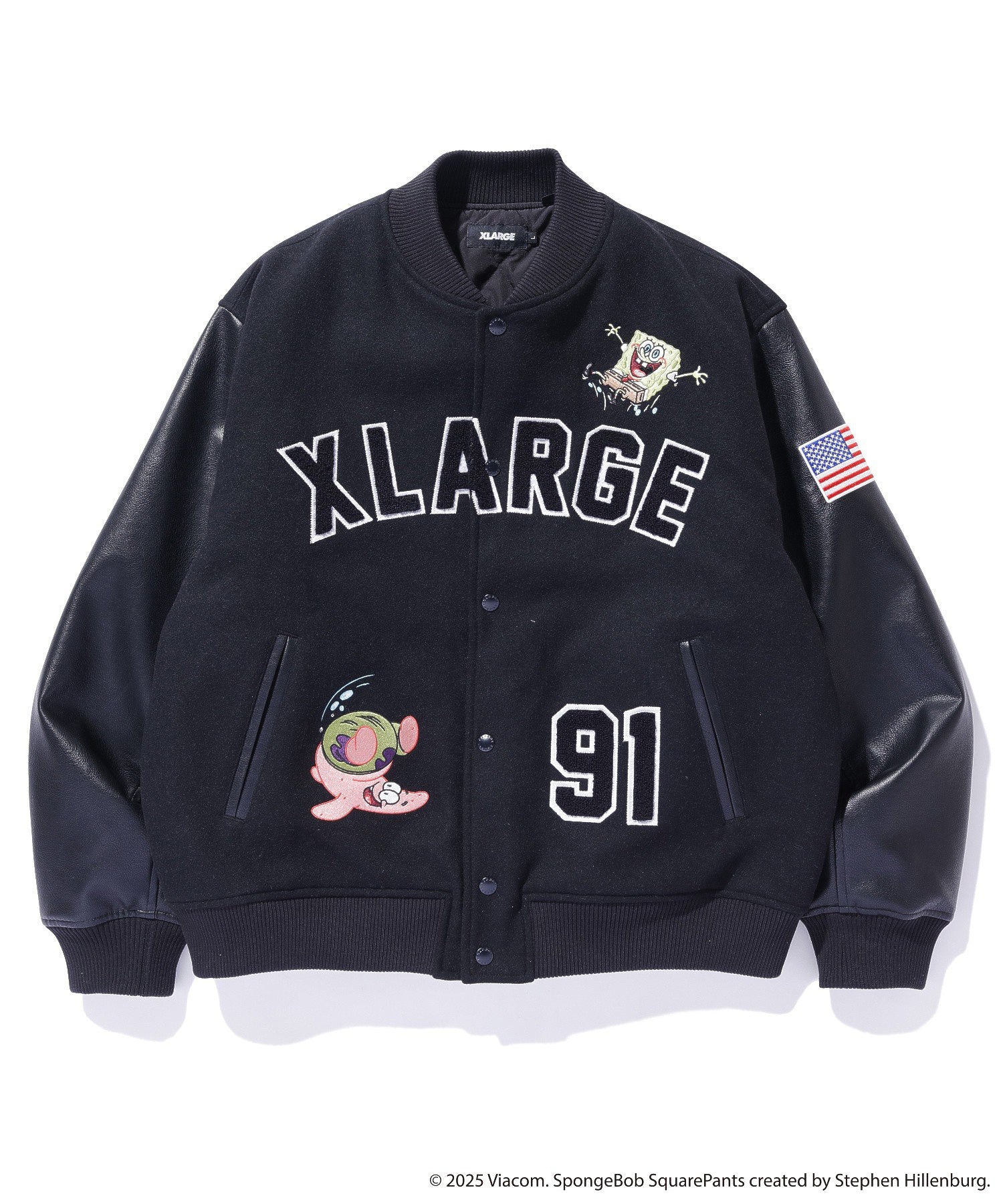 XLARGE×SpongeBob VARSITY JACKET