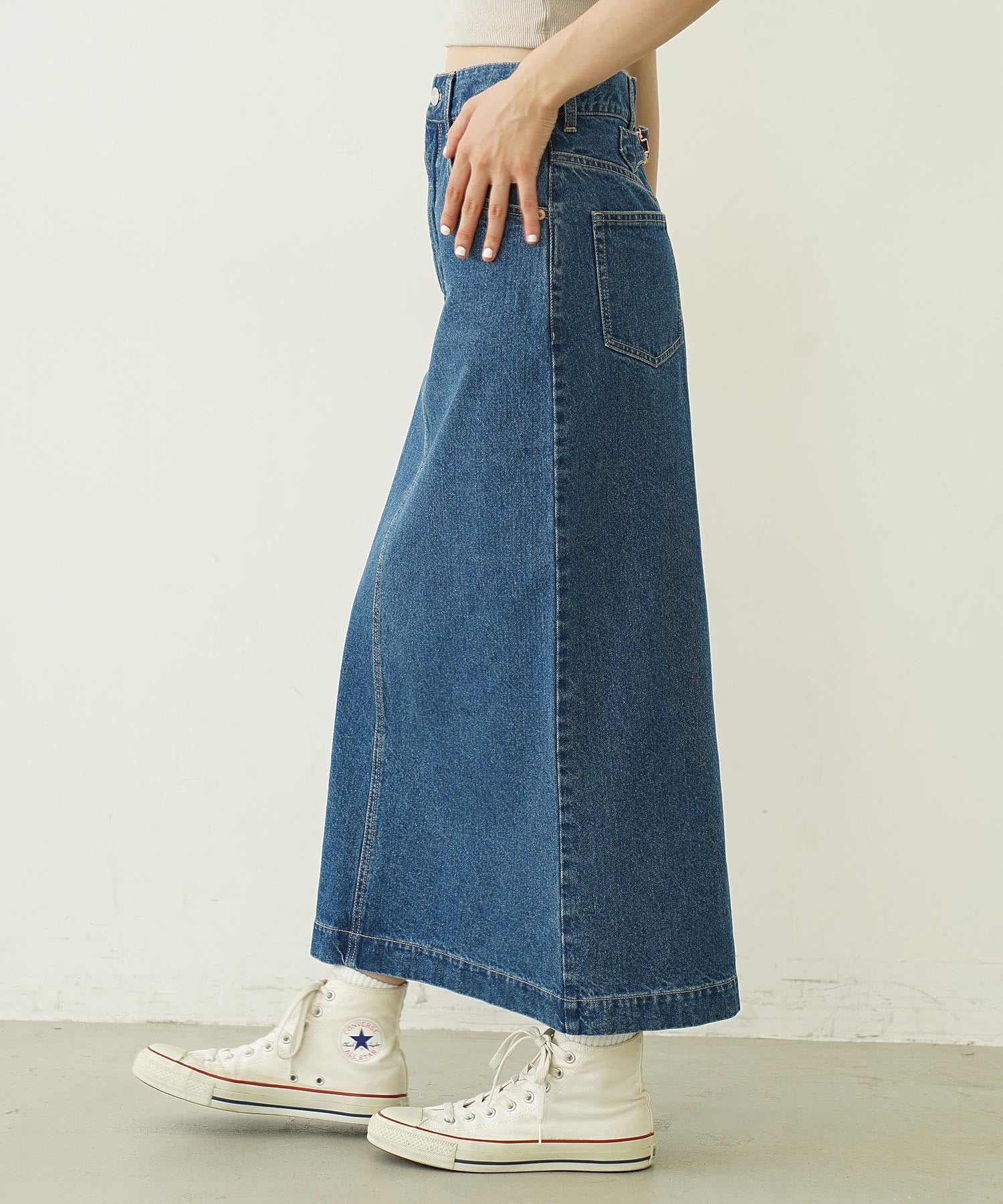 DENIM LONG SKIRT