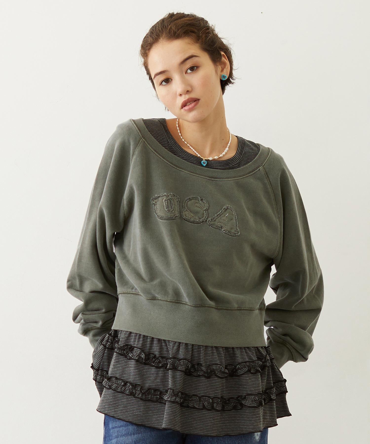 WASHED OFF SHOULDER TOP