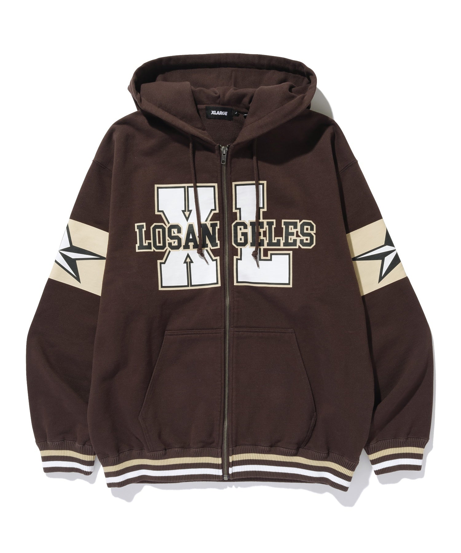 VARSITY ZIP HOODED SWEATSHIRT