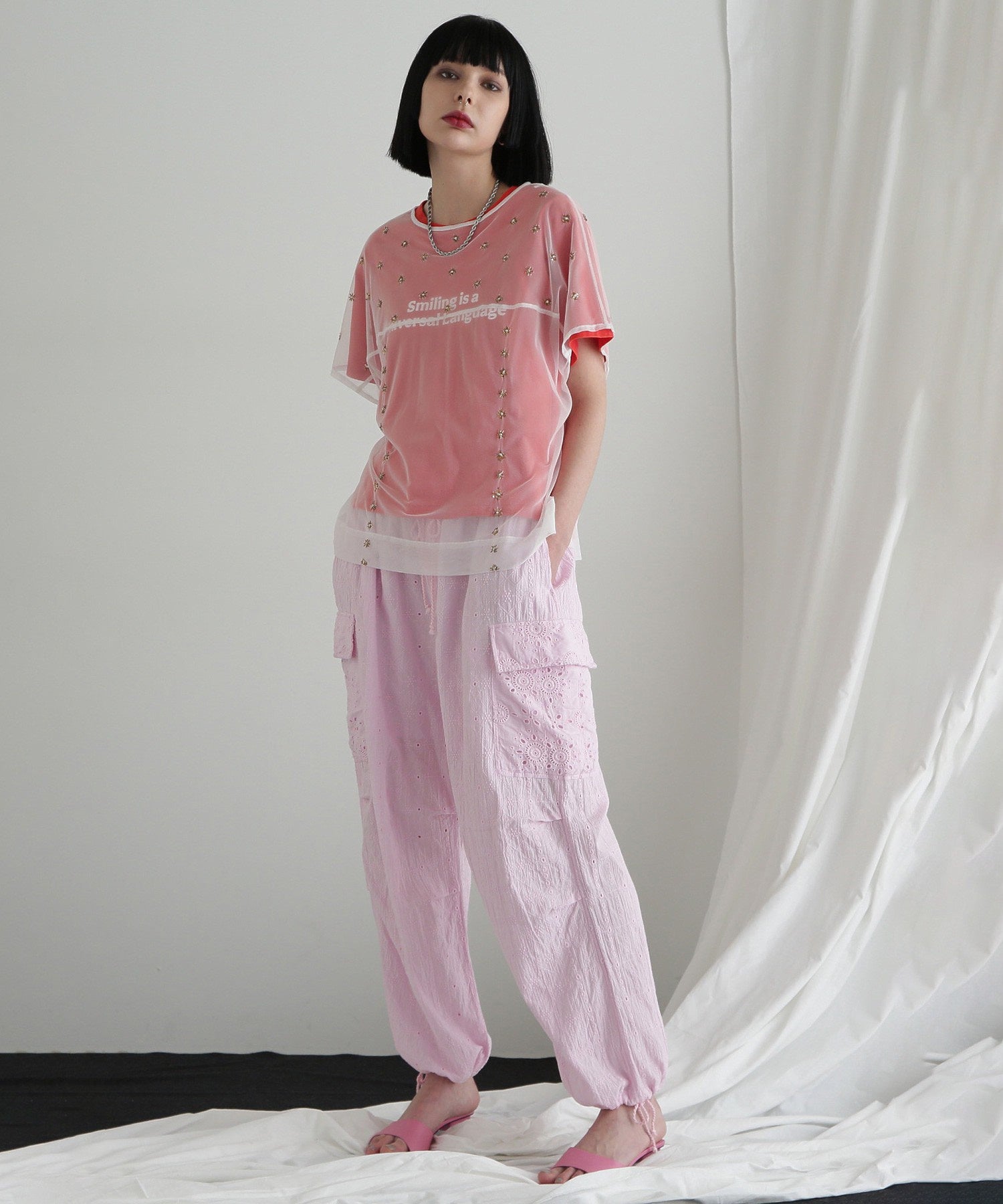 チュールシアーブラウス