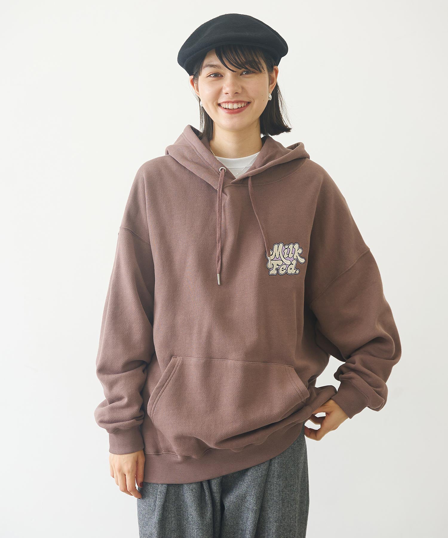 EMBROIDERD 70s LOGO SWEAT HOODIE