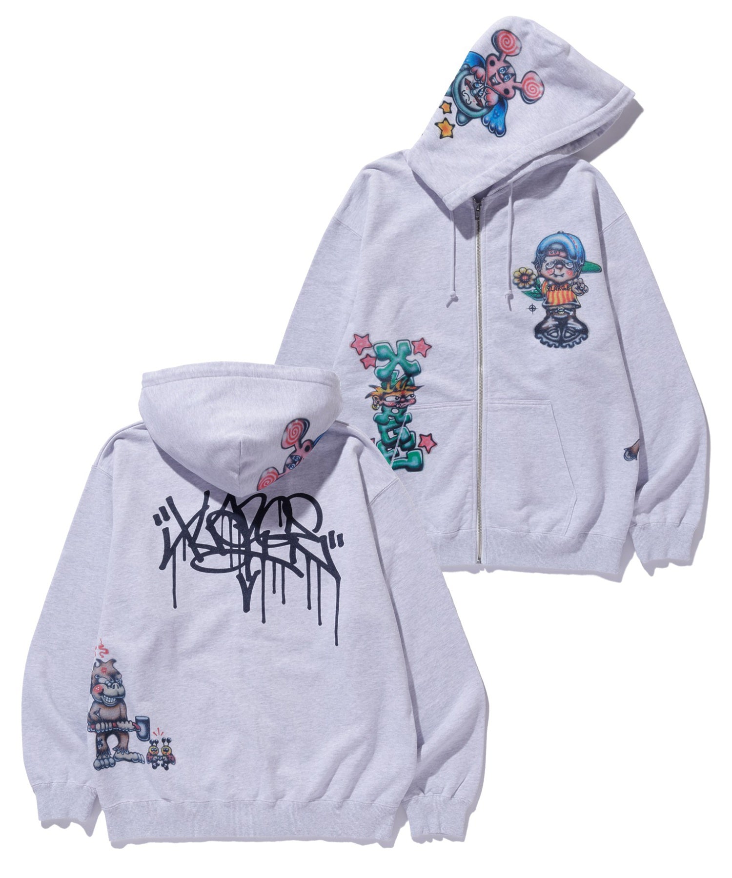 PAINTING ZIP-UP HOODED SWEATSHIRT