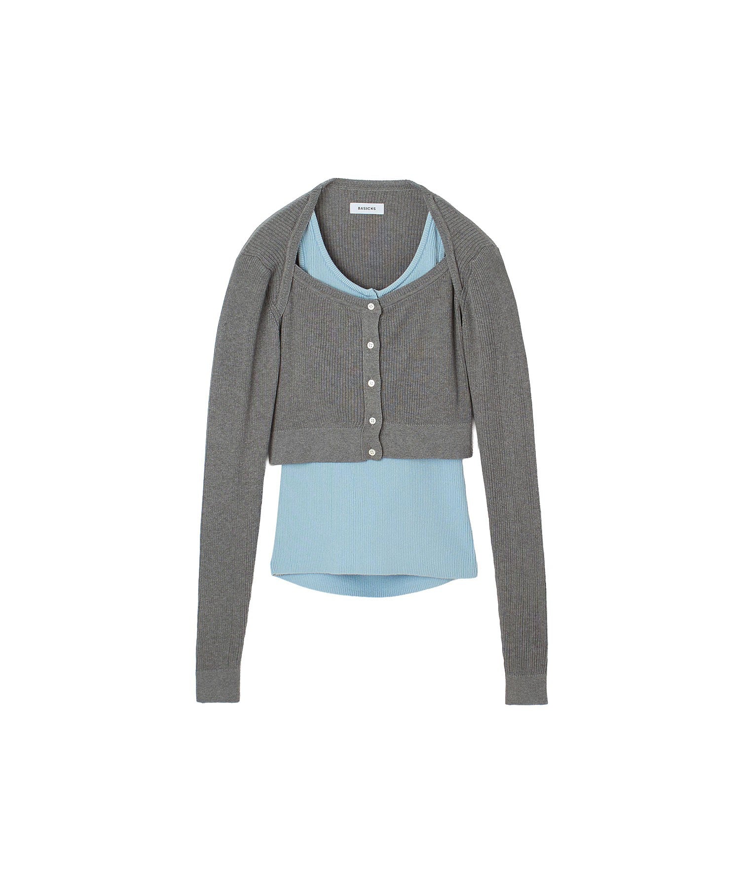 BASICKS/LAYERED RIB KNIT