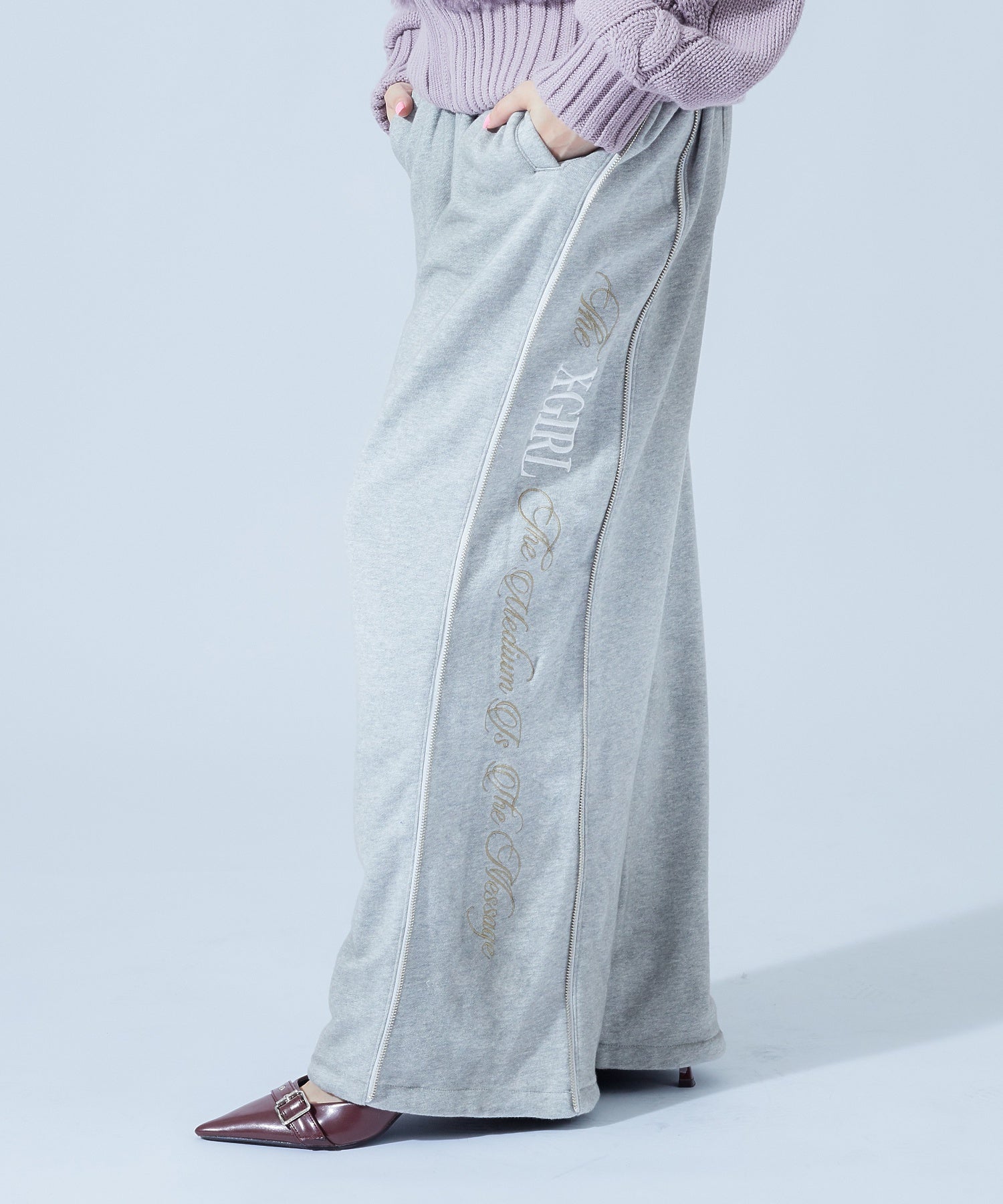 FADED SIDE ZIP SWEATPANTS