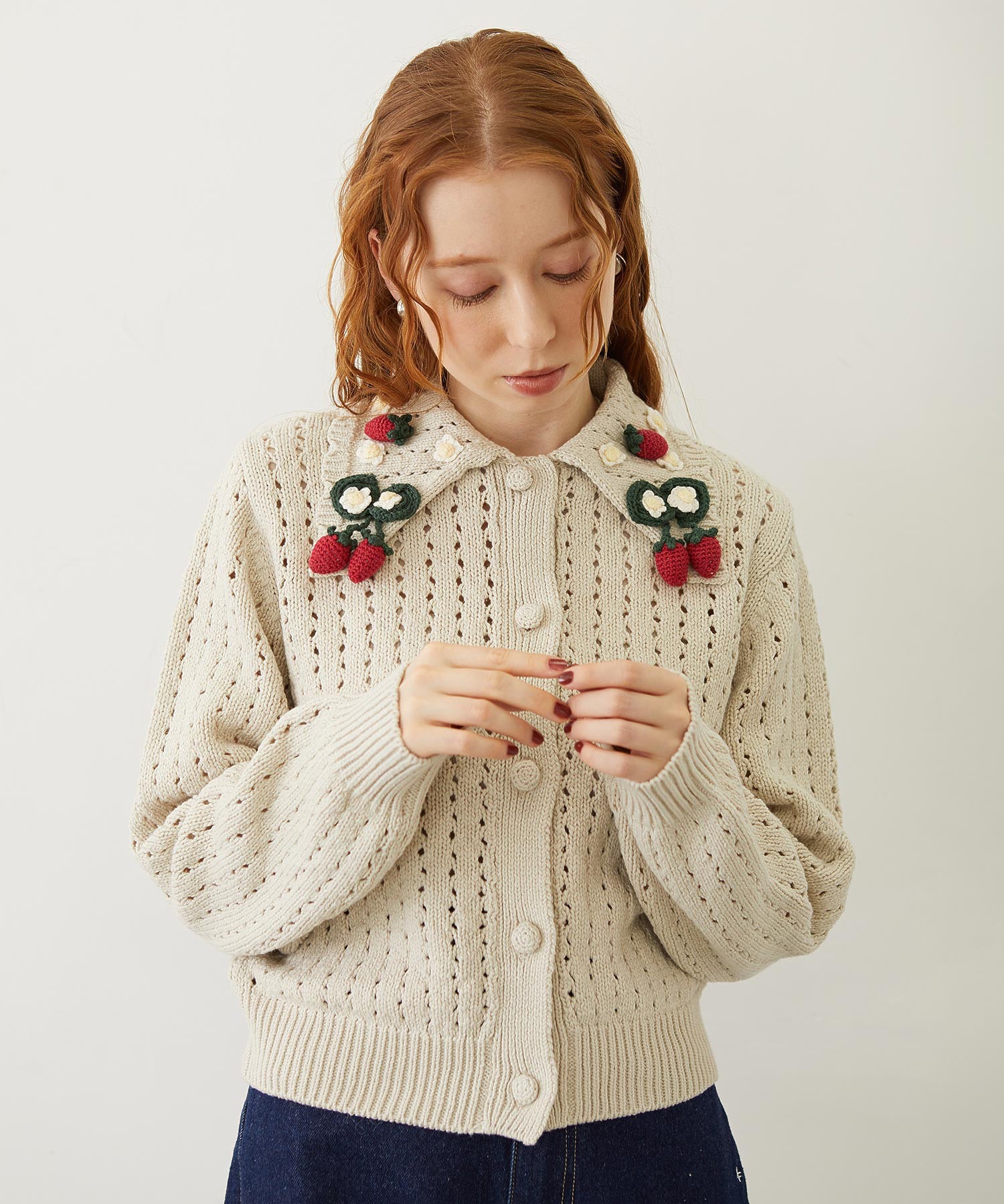 STRAWBERRY KNIT CARDIGAN