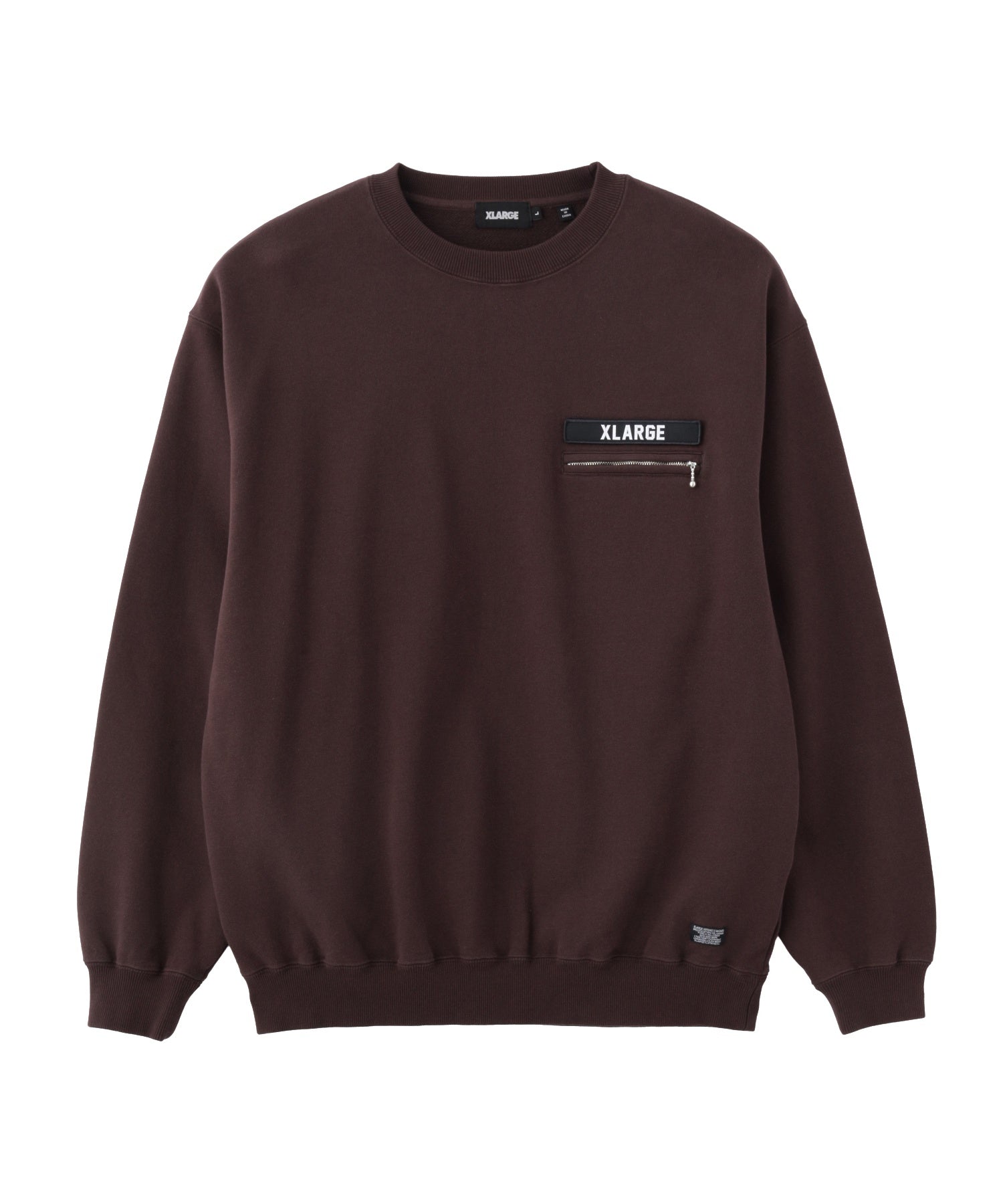 ZIP POCKET CREWNECK SWEATSHIRT
