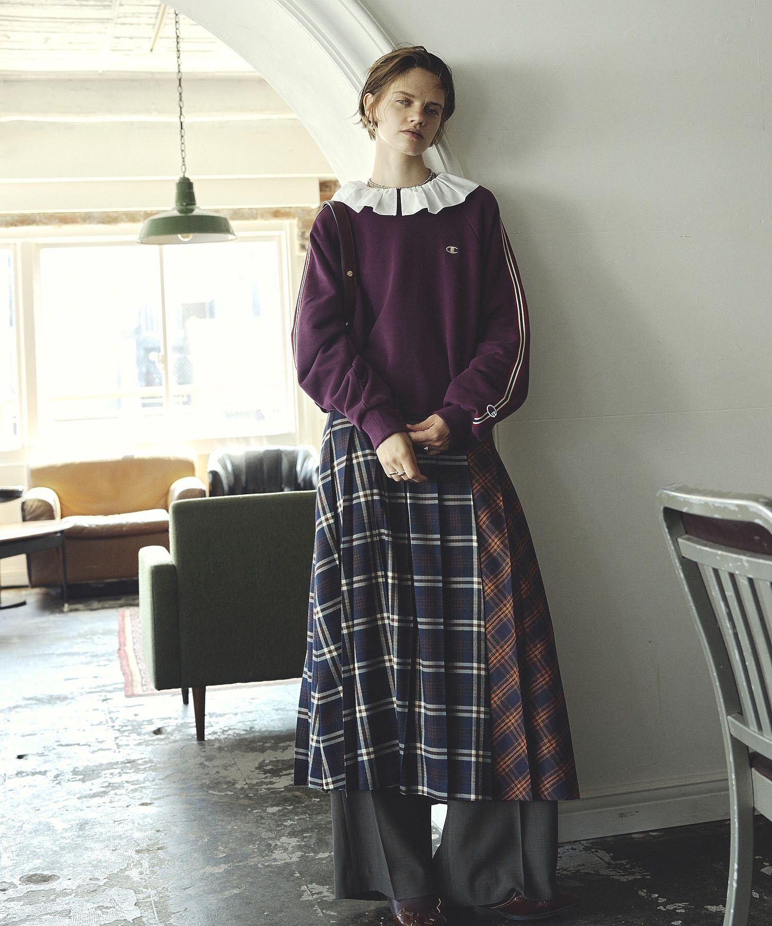 PLEATED LONG SKIRT