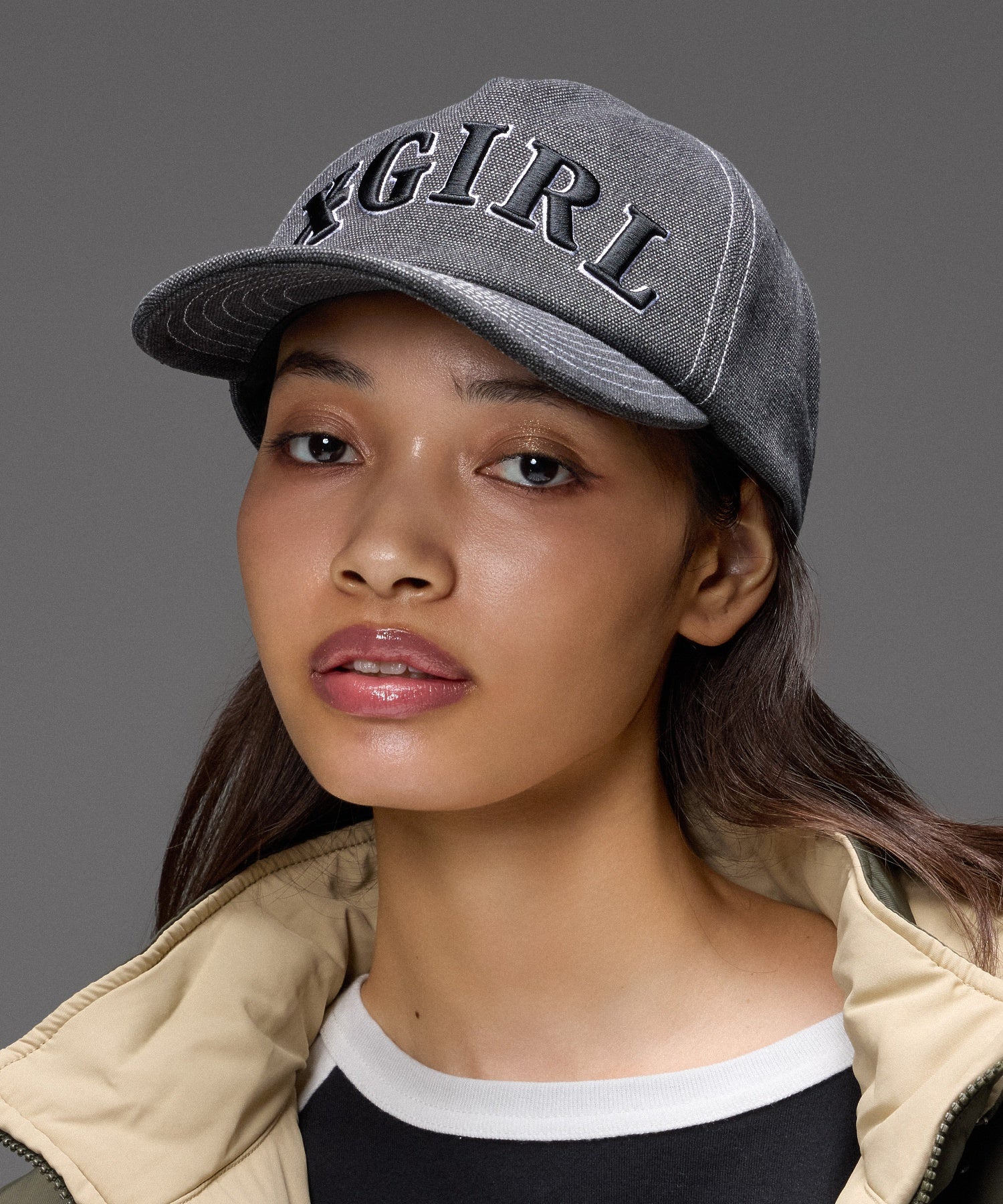 CONTRAST STITCH 5PANEL CAP