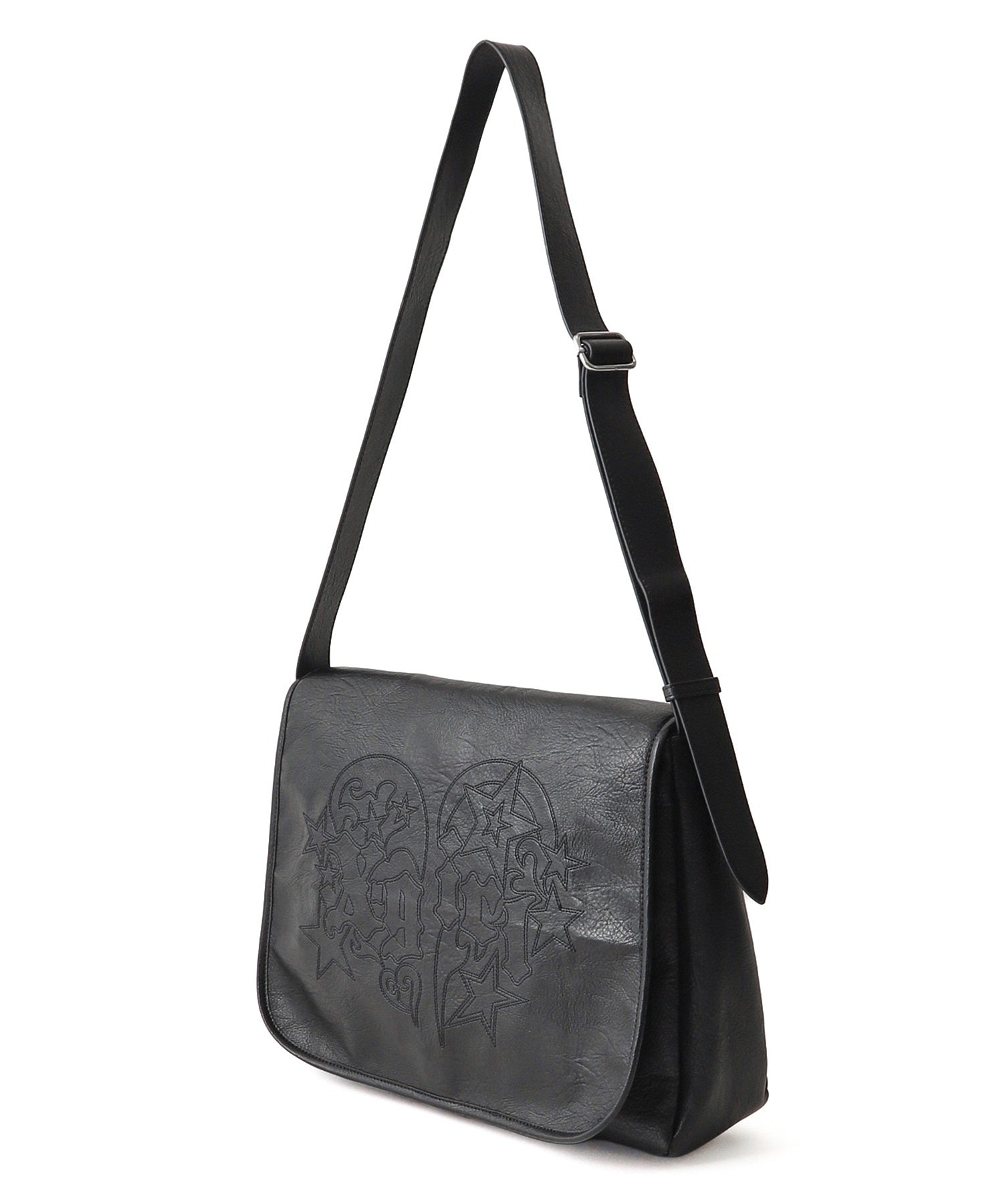 TRIBAL HEART FAUX LEATHER MESSENGER BAG