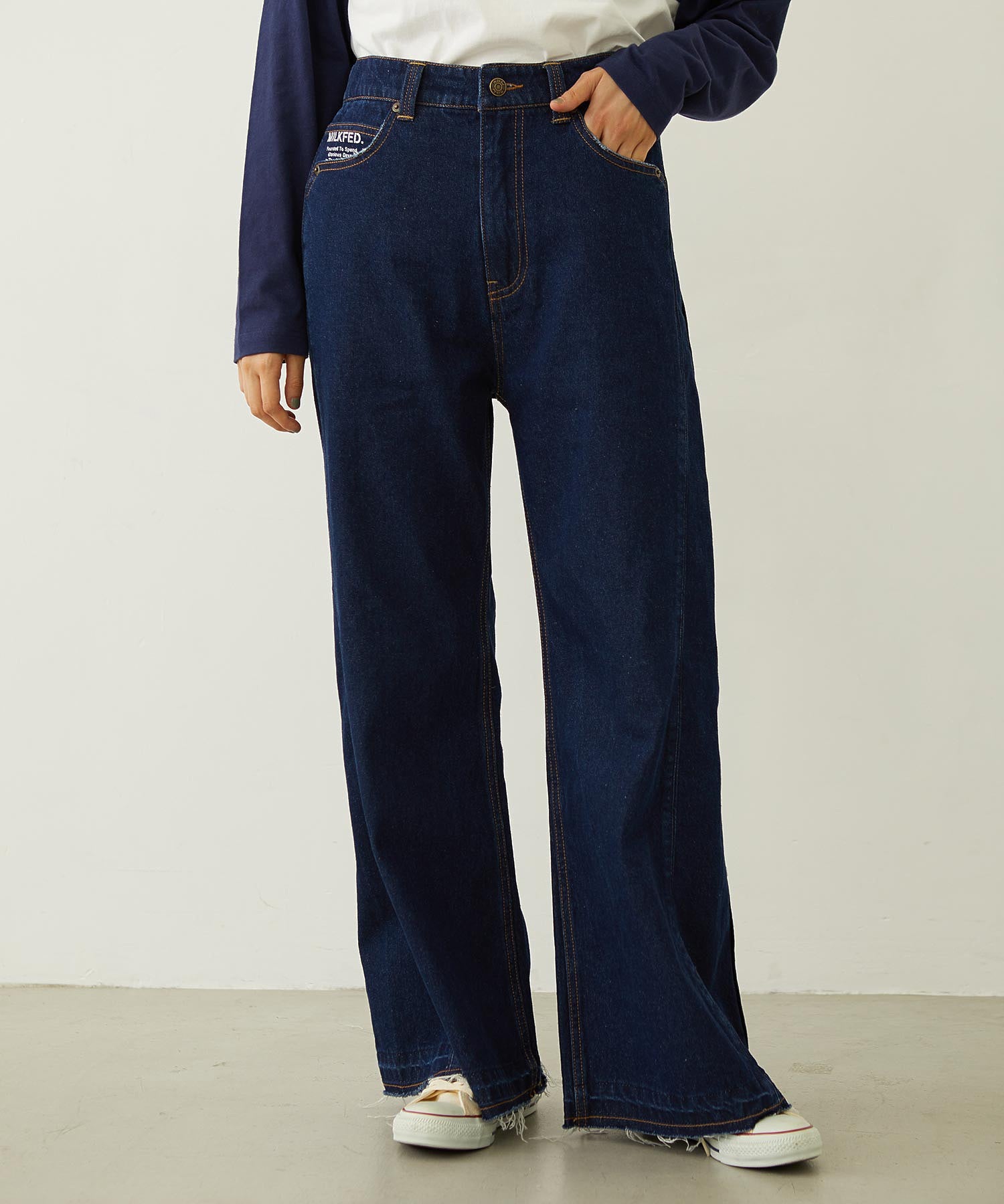 FLARED DENIM PANTS