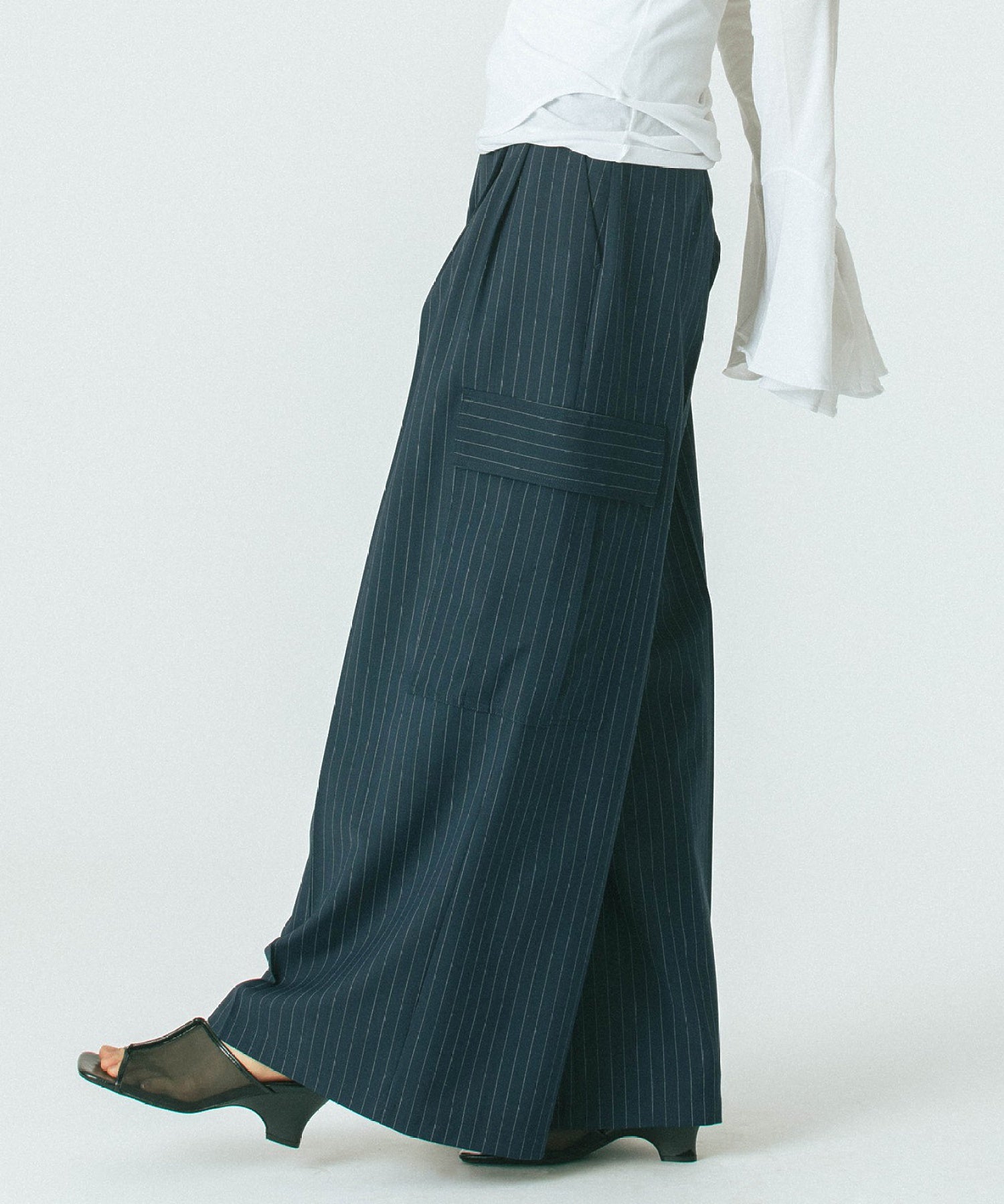 CREOLME/SUITING WIDE PANTS