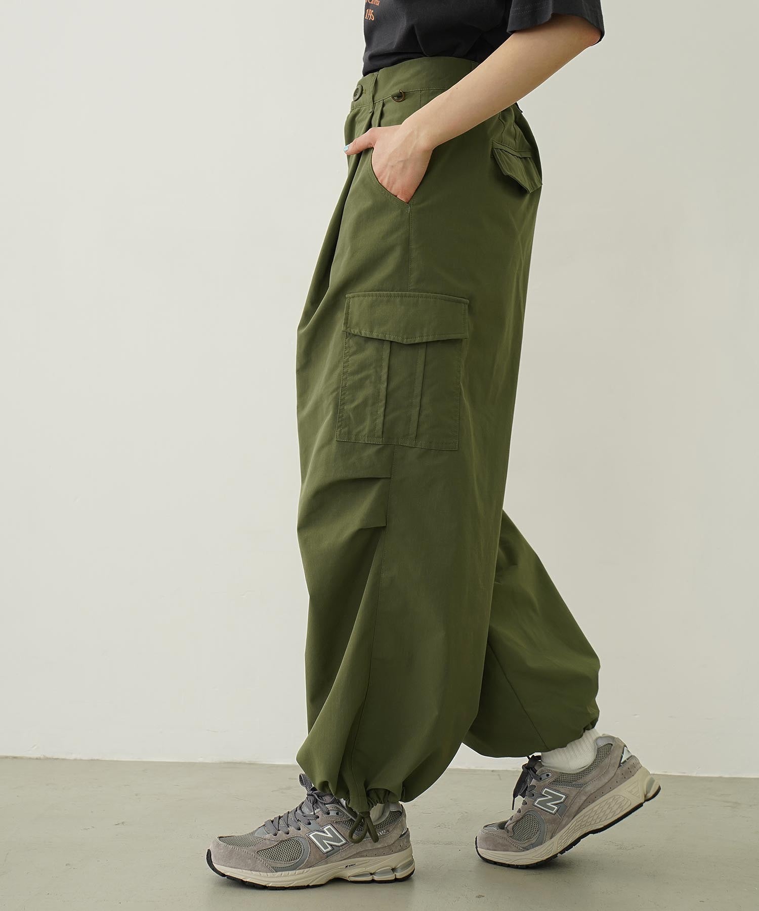 MILITARY WIDE LEG PANTS