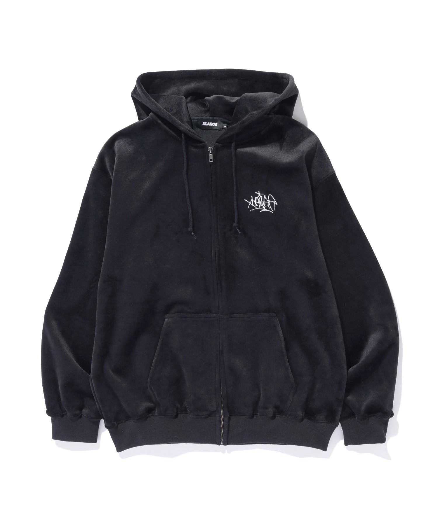 TAGGING VELOUR ZIP HOODIE
