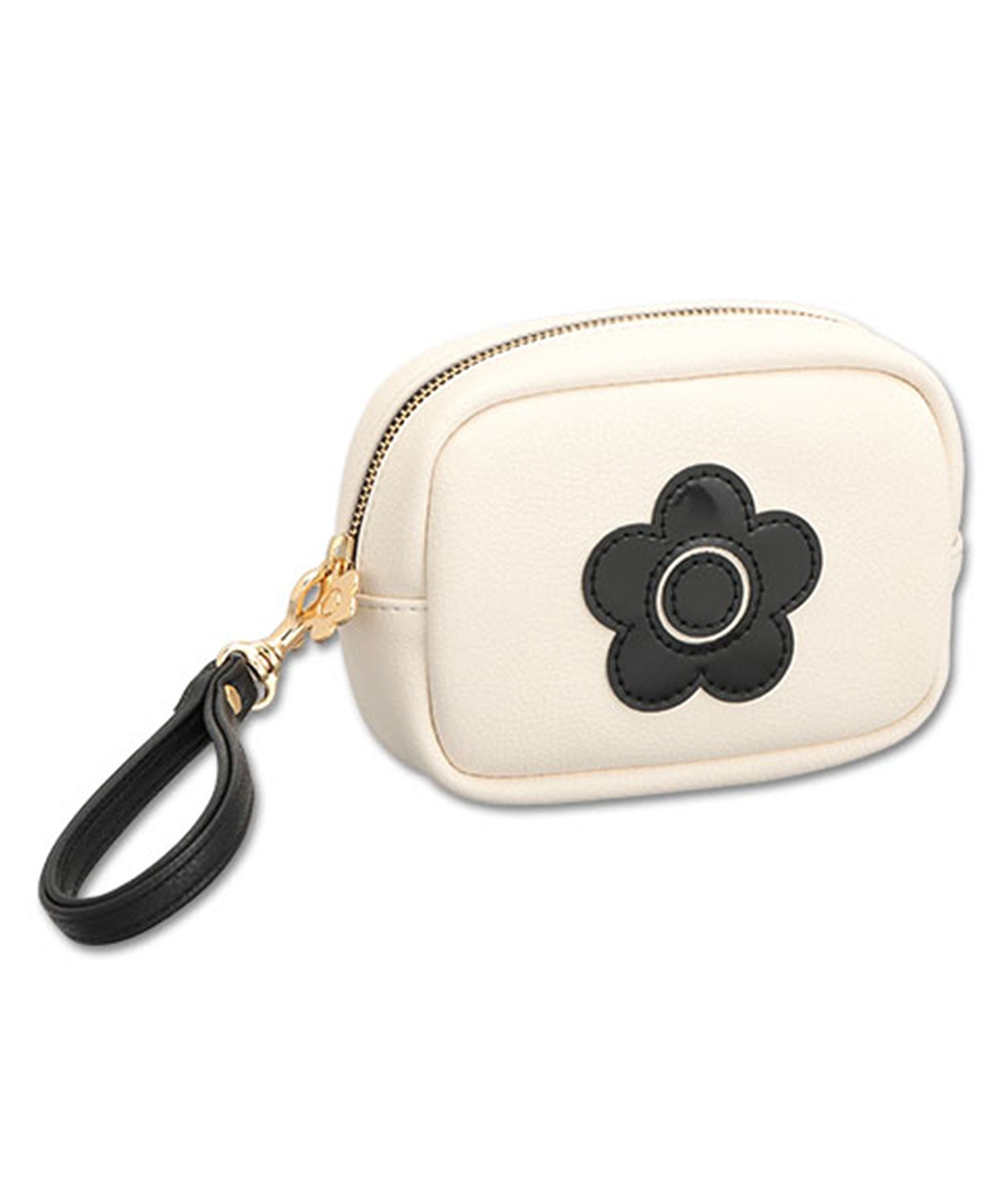 MARY QUANT/ENAMEL DAISY PATCH MINIMAL POUCH